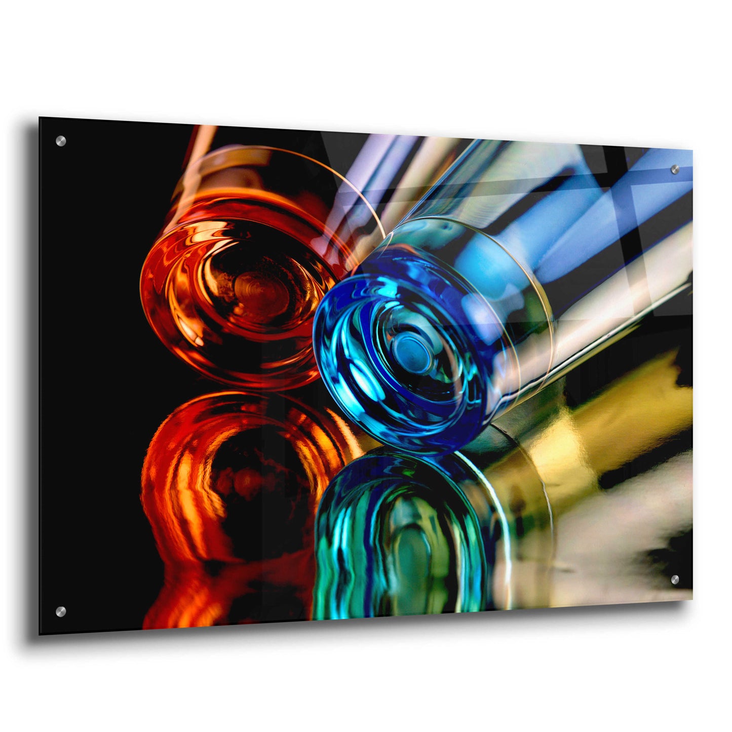 Epic Art 'Colourful Plastic Glasses 2' by Clive Branson, Acrylic Glass Wall Art,36x24