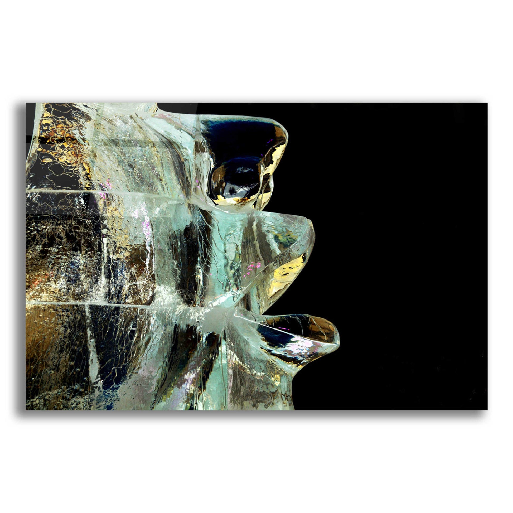 Epic Art 'My Voice Ice Sculpture Winterlude' by Clive Branson, Acrylic Glass Wall Art,16x12