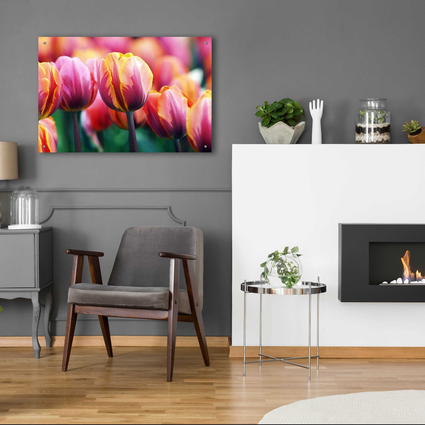 Epic Art 'Big Love Tulips' by Clive Branson, Acrylic Glass Wall Art,36x24