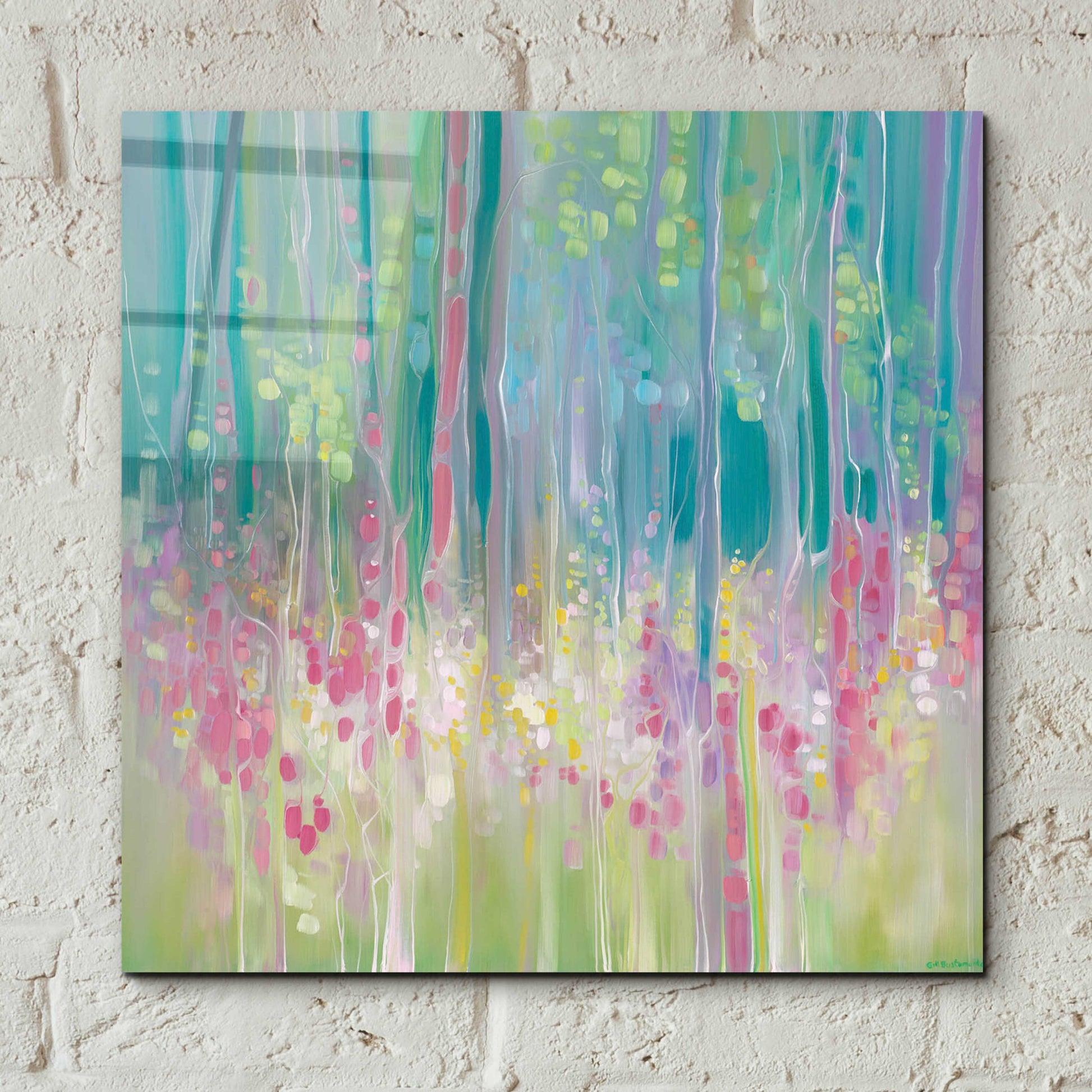 Epic Art 'Abstract Summer' by Gill Bustamante, Acrylic Glass Wall Art,12x12