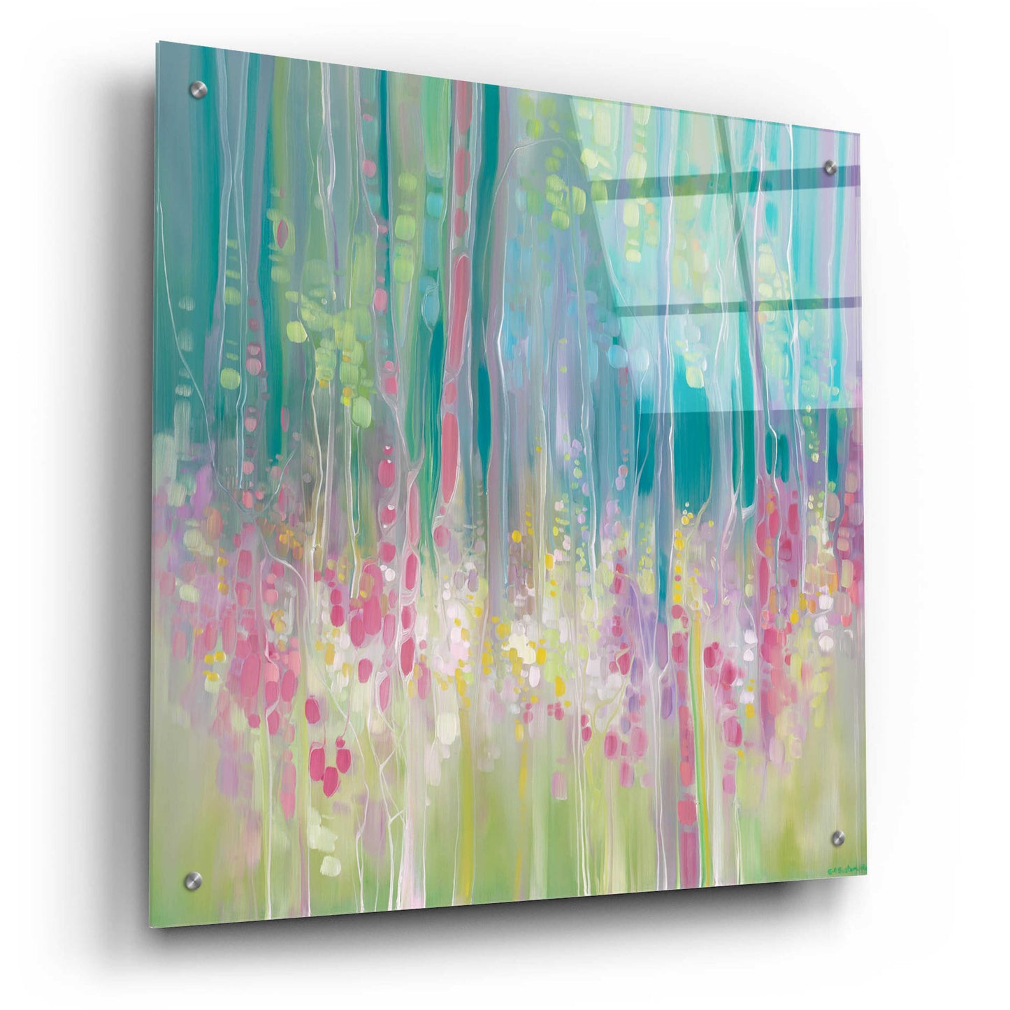 Epic Art 'Abstract Summer' by Gill Bustamante, Acrylic Glass Wall Art,24x24