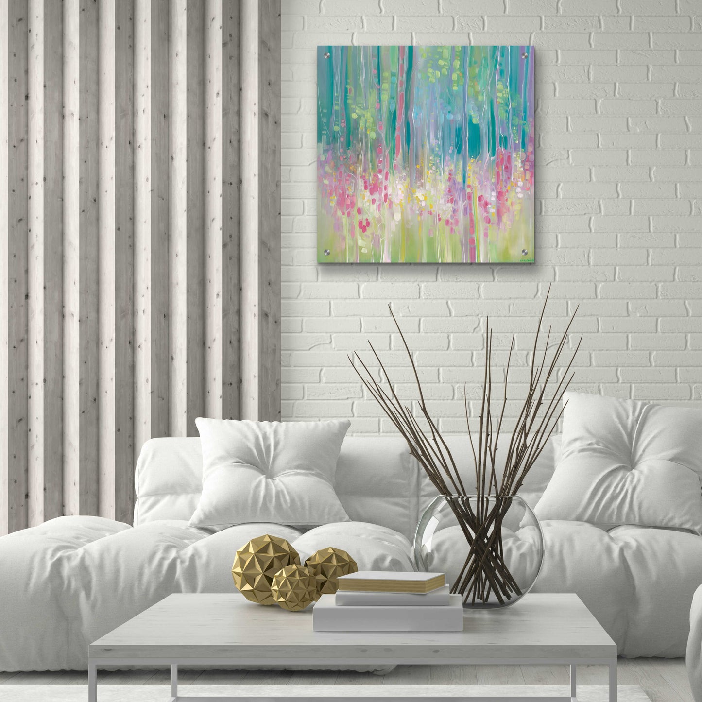 Epic Art 'Abstract Summer' by Gill Bustamante, Acrylic Glass Wall Art,24x24