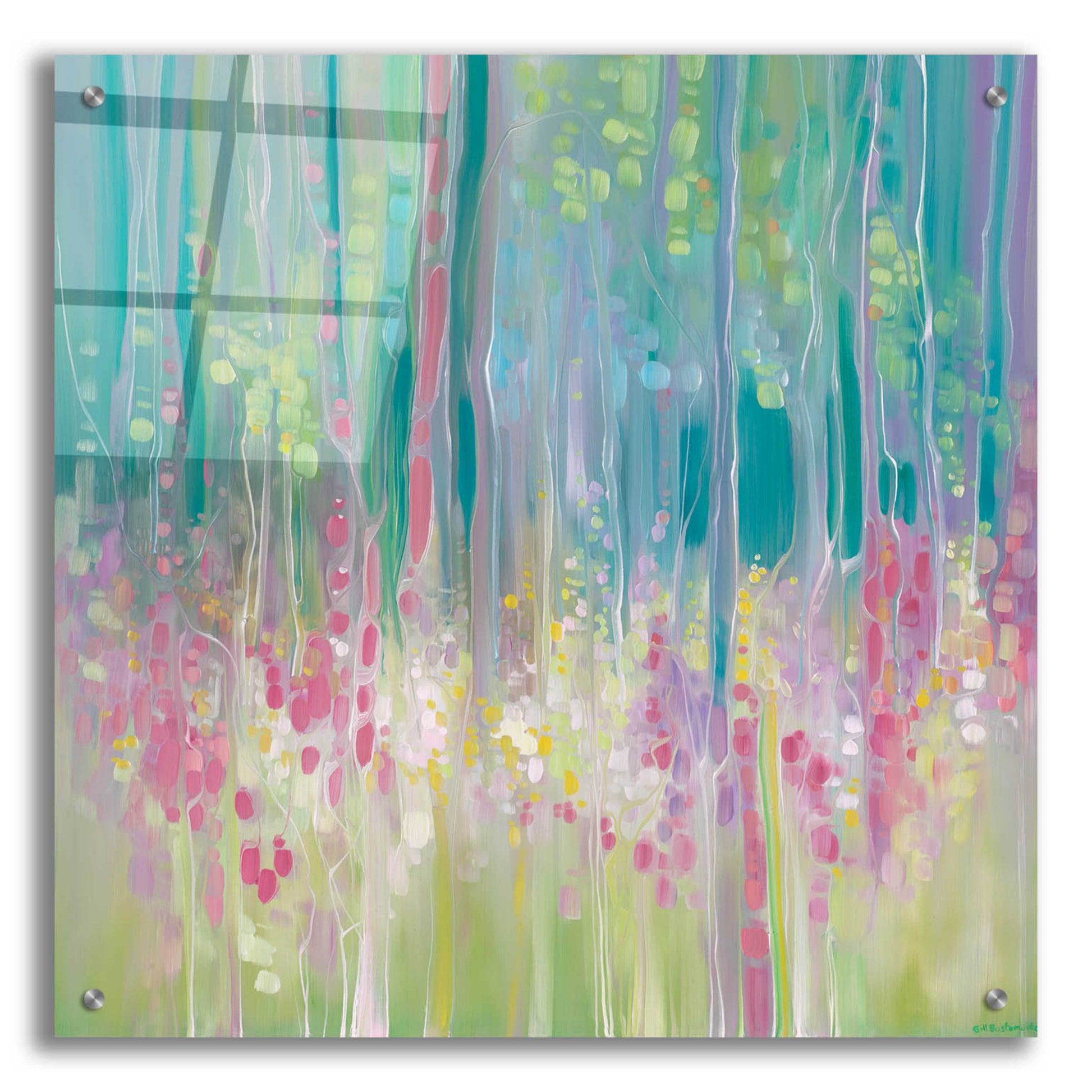 Epic Art 'Abstract Summer' by Gill Bustamante, Acrylic Glass Wall Art,24x24