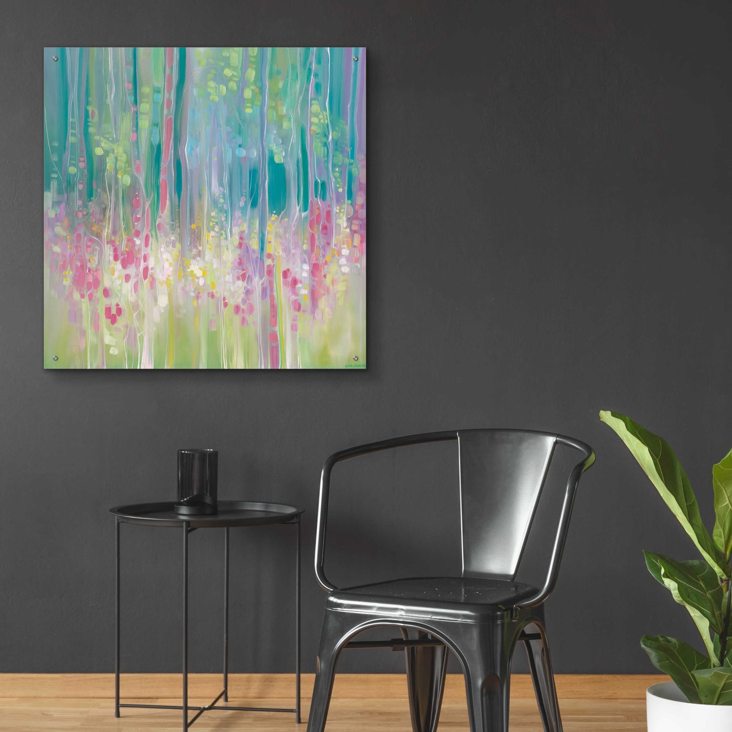 Epic Art 'Abstract Summer' by Gill Bustamante, Acrylic Glass Wall Art,36x36