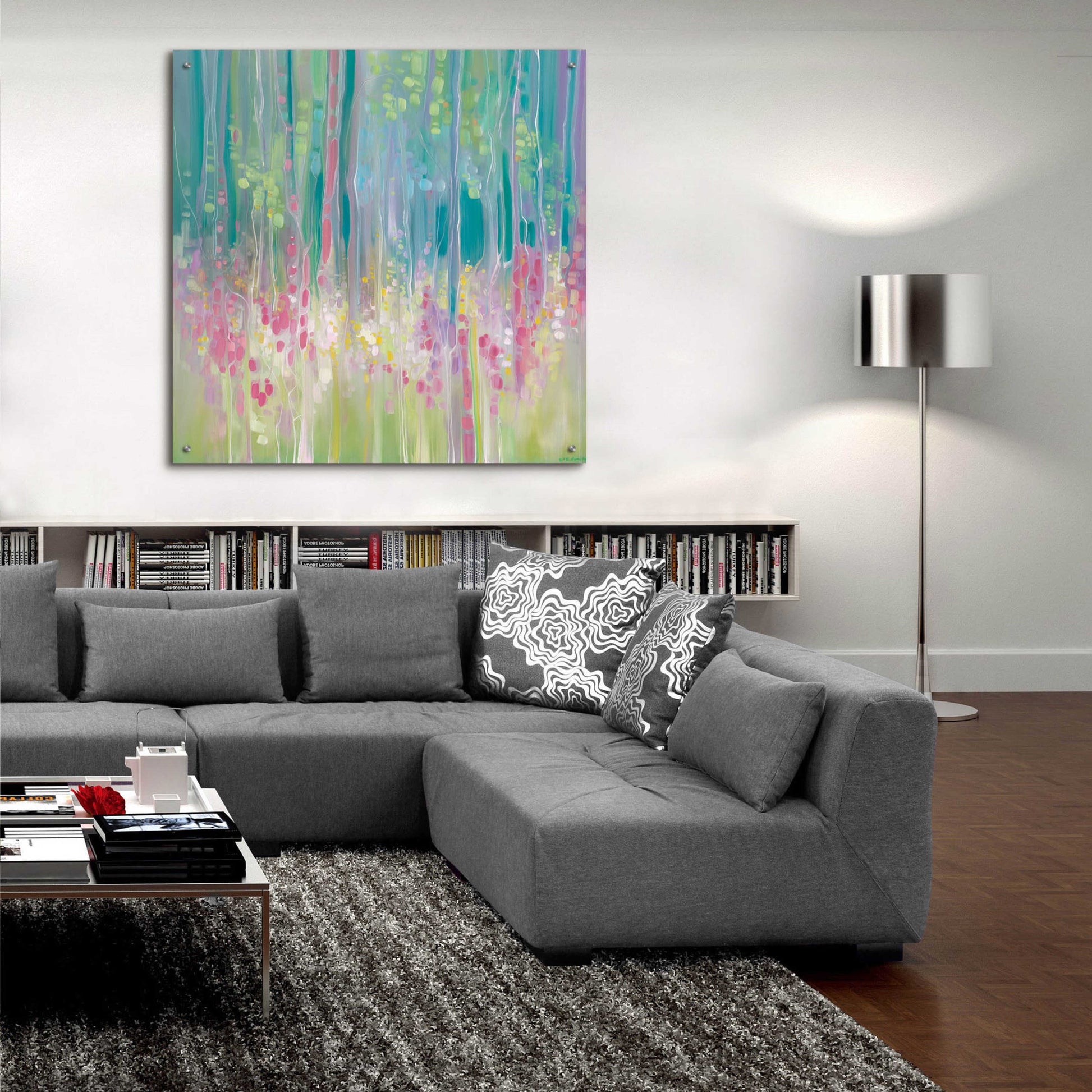 Epic Art 'Abstract Summer' by Gill Bustamante, Acrylic Glass Wall Art,36x36