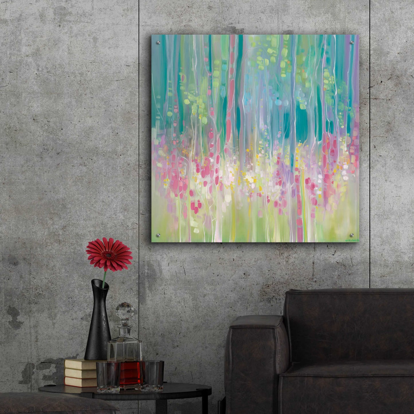 Epic Art 'Abstract Summer' by Gill Bustamante, Acrylic Glass Wall Art,36x36