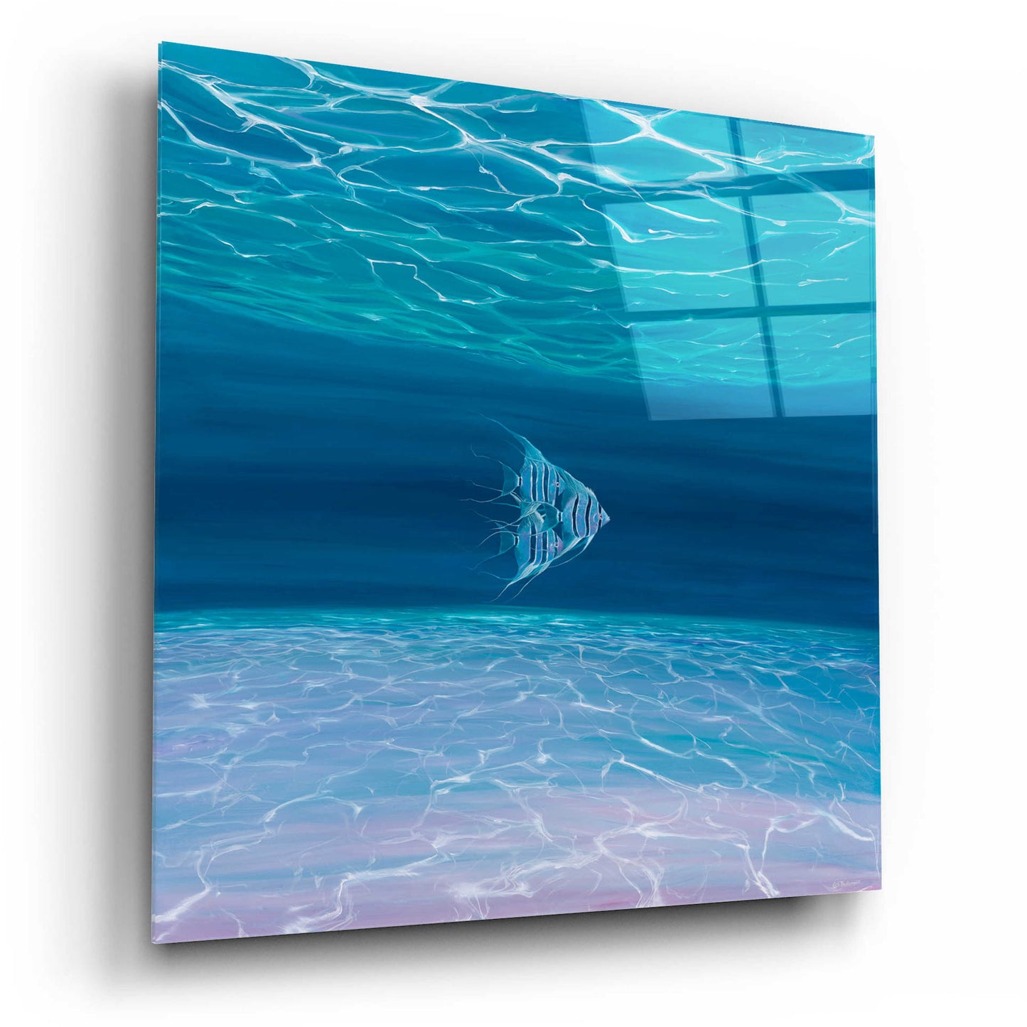 Epic Art 'Blue Angels Blue Sea' by Gill Bustamante, Acrylic Glass Wall Art,12x12