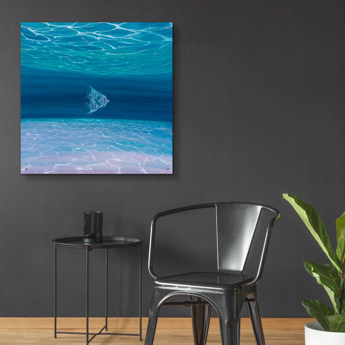 Epic Art 'Blue Angels Blue Sea' by Gill Bustamante, Acrylic Glass Wall Art,36x36