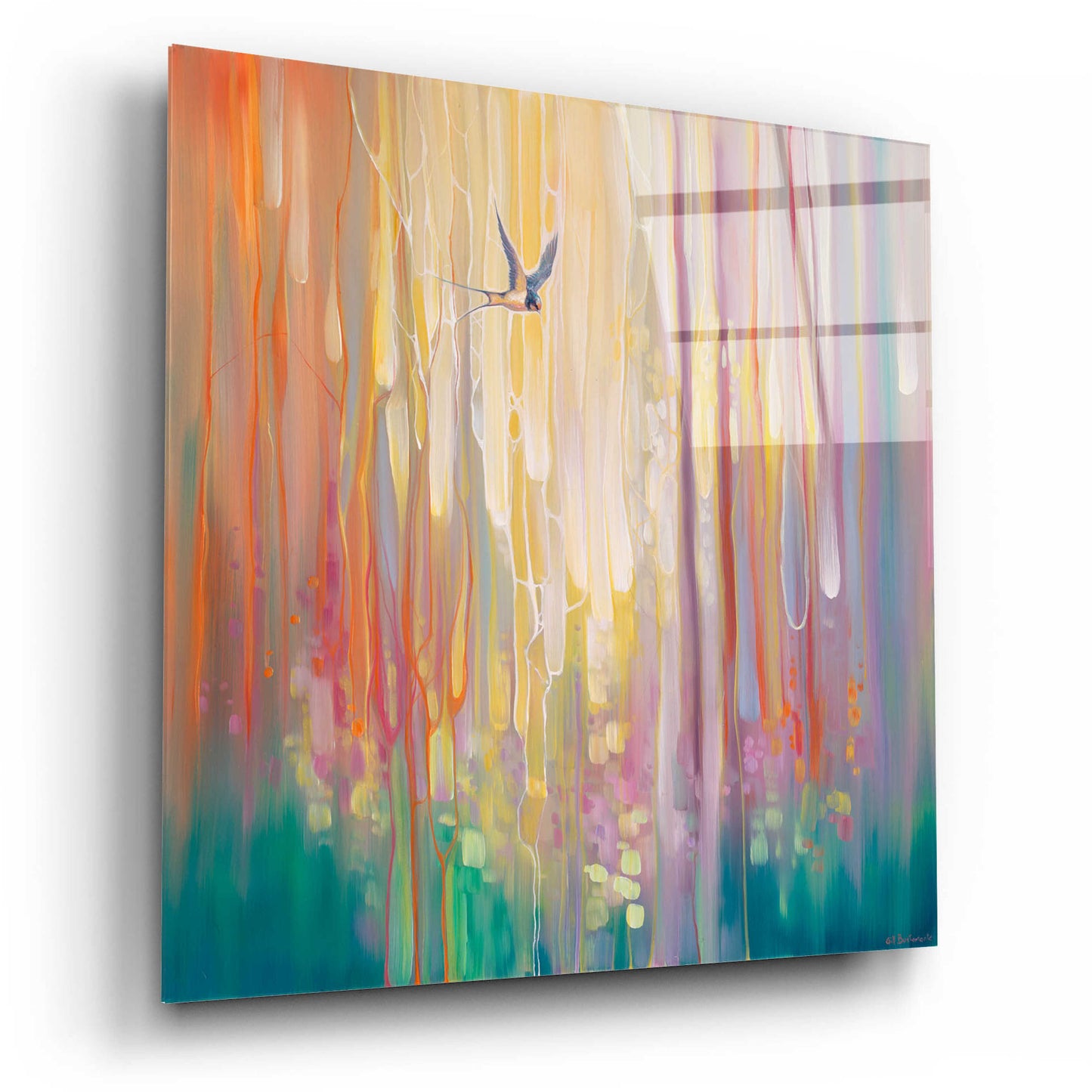 Epic Art 'Summer Ends' by Gill Bustamante, Acrylic Glass Wall Art,12x12