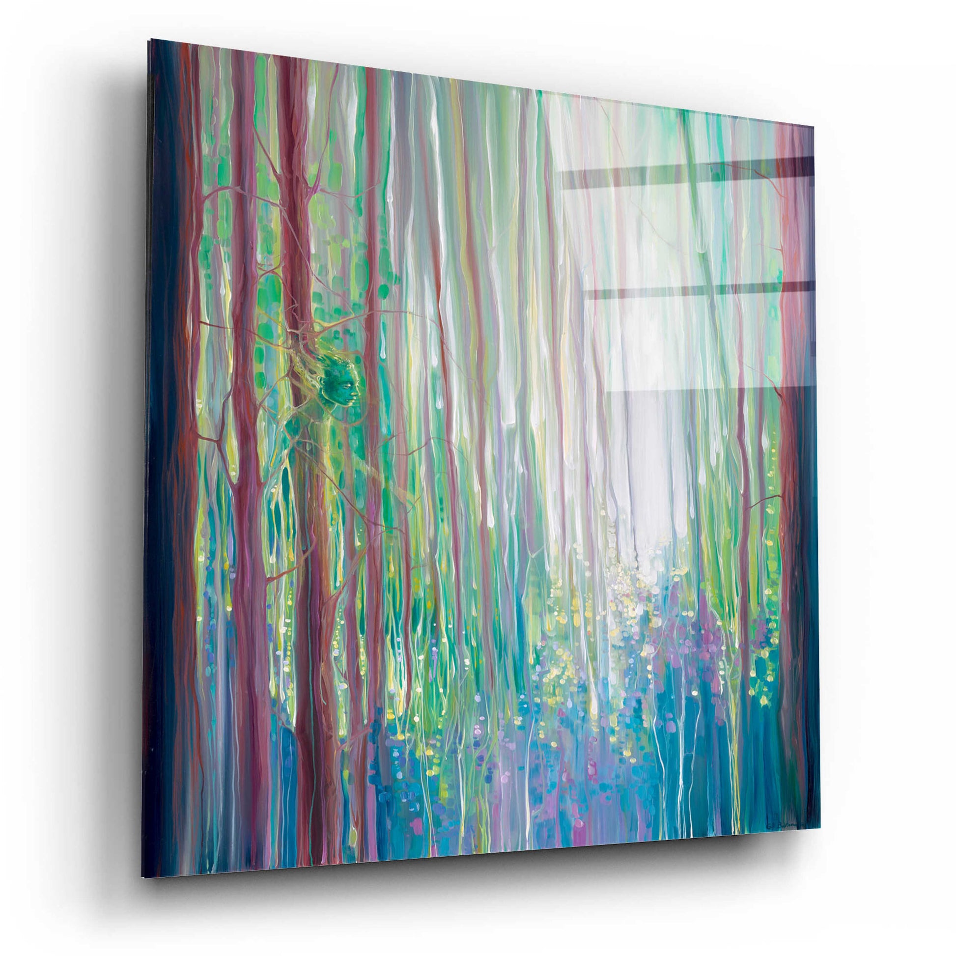 Epic Art 'The Dryads Bluebell Wood' by Gill Bustamante, Acrylic Glass Wall Art,12x12