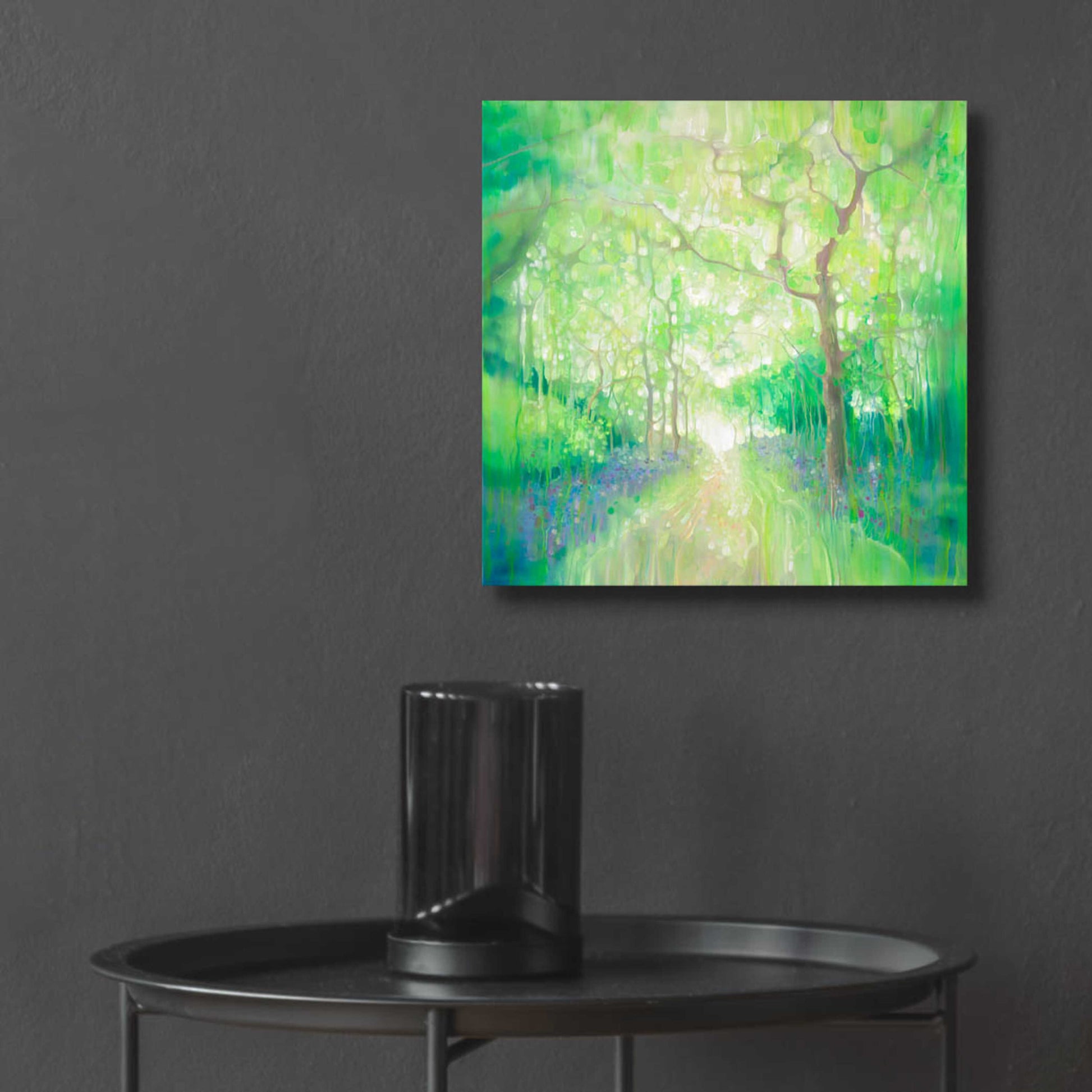 Epic Art 'Green Forest Calling' by Gill Bustamante, Acrylic Glass Wall Art,12x12