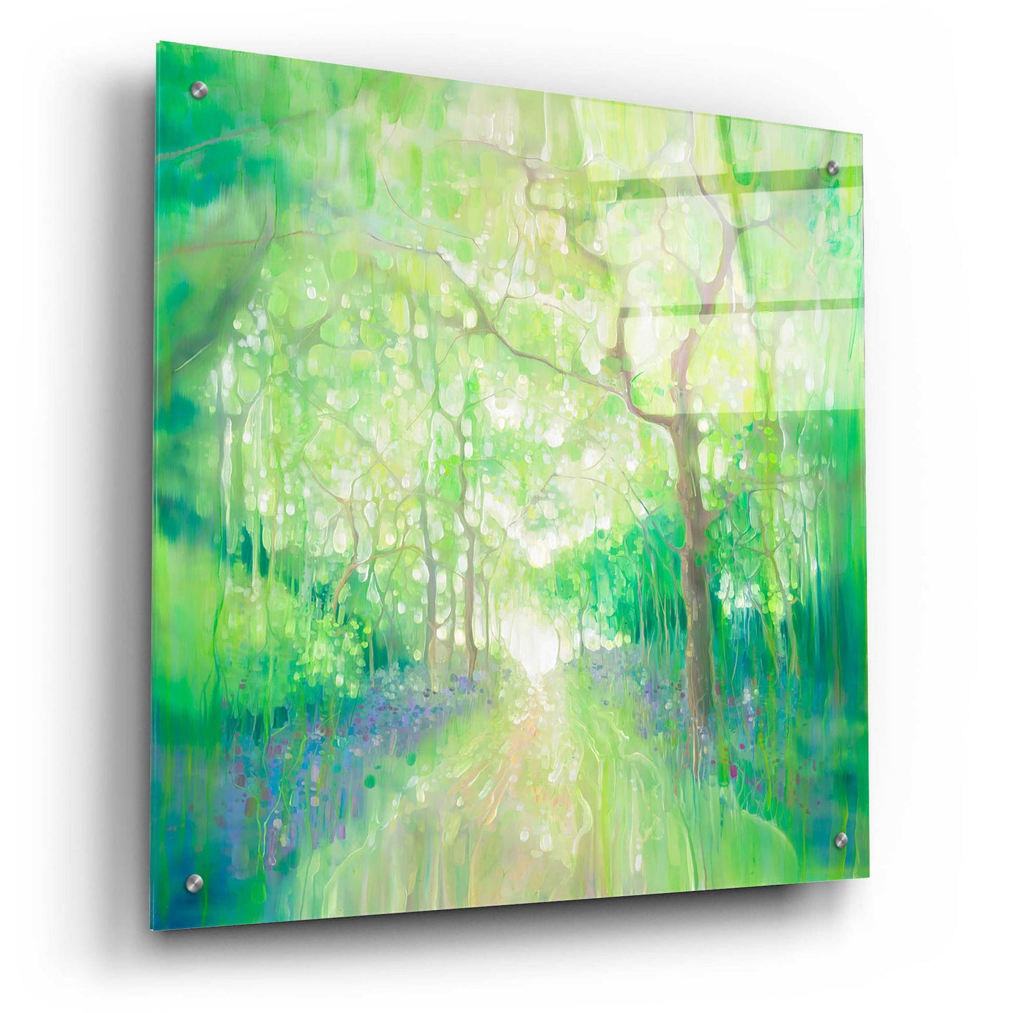 Epic Art 'Green Forest Calling' by Gill Bustamante, Acrylic Glass Wall Art,24x24