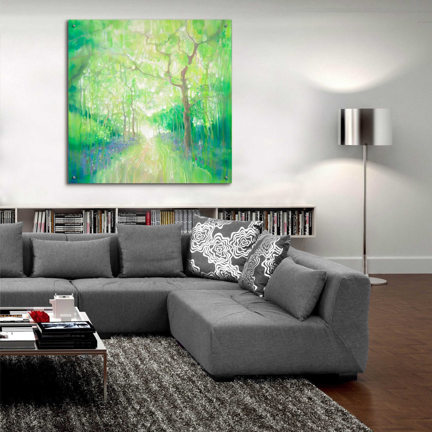 Epic Art 'Green Forest Calling' by Gill Bustamante, Acrylic Glass Wall Art,36x36