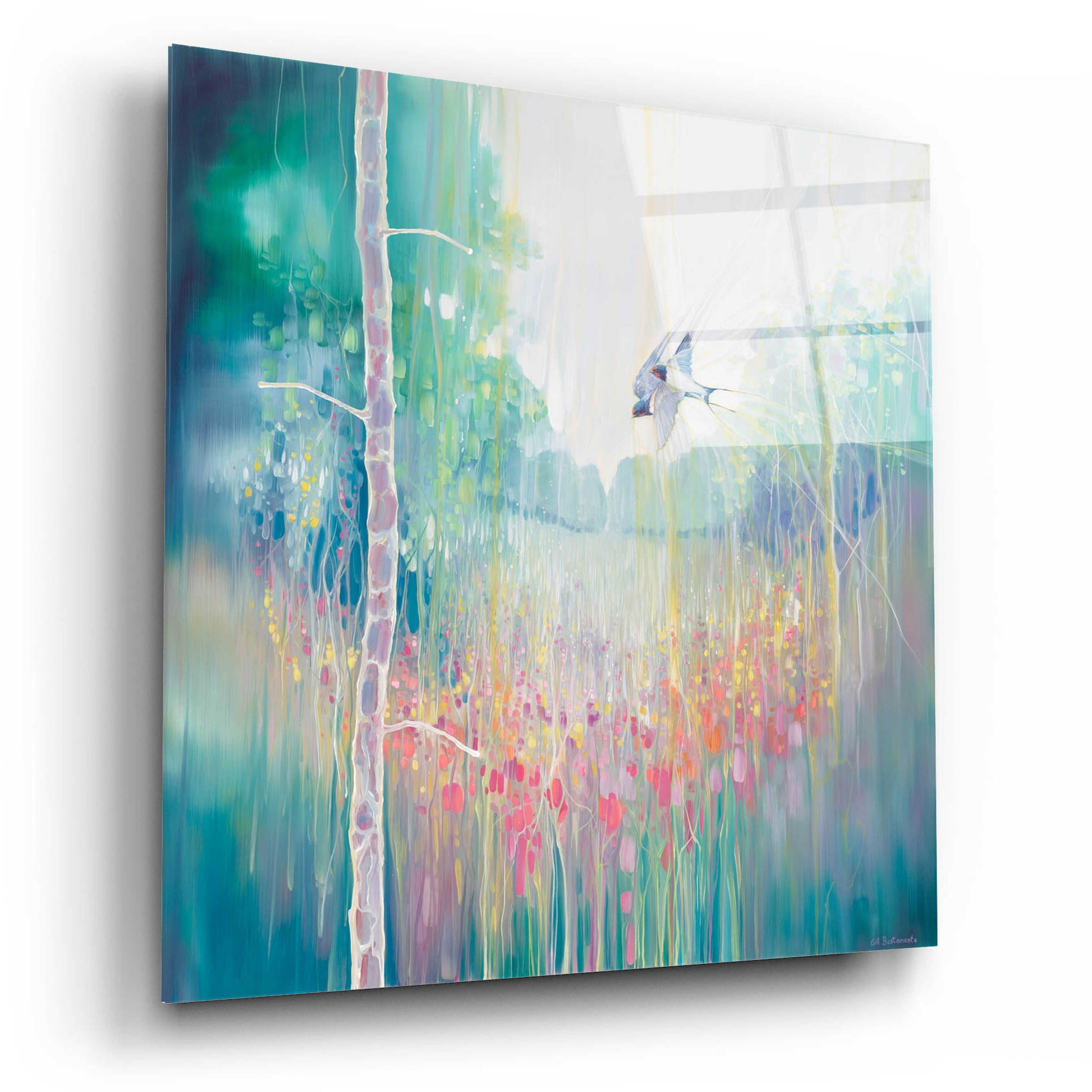 Epic Art 'Weaving Summer' by Gill Bustamante, Acrylic Glass Wall Art,12x12