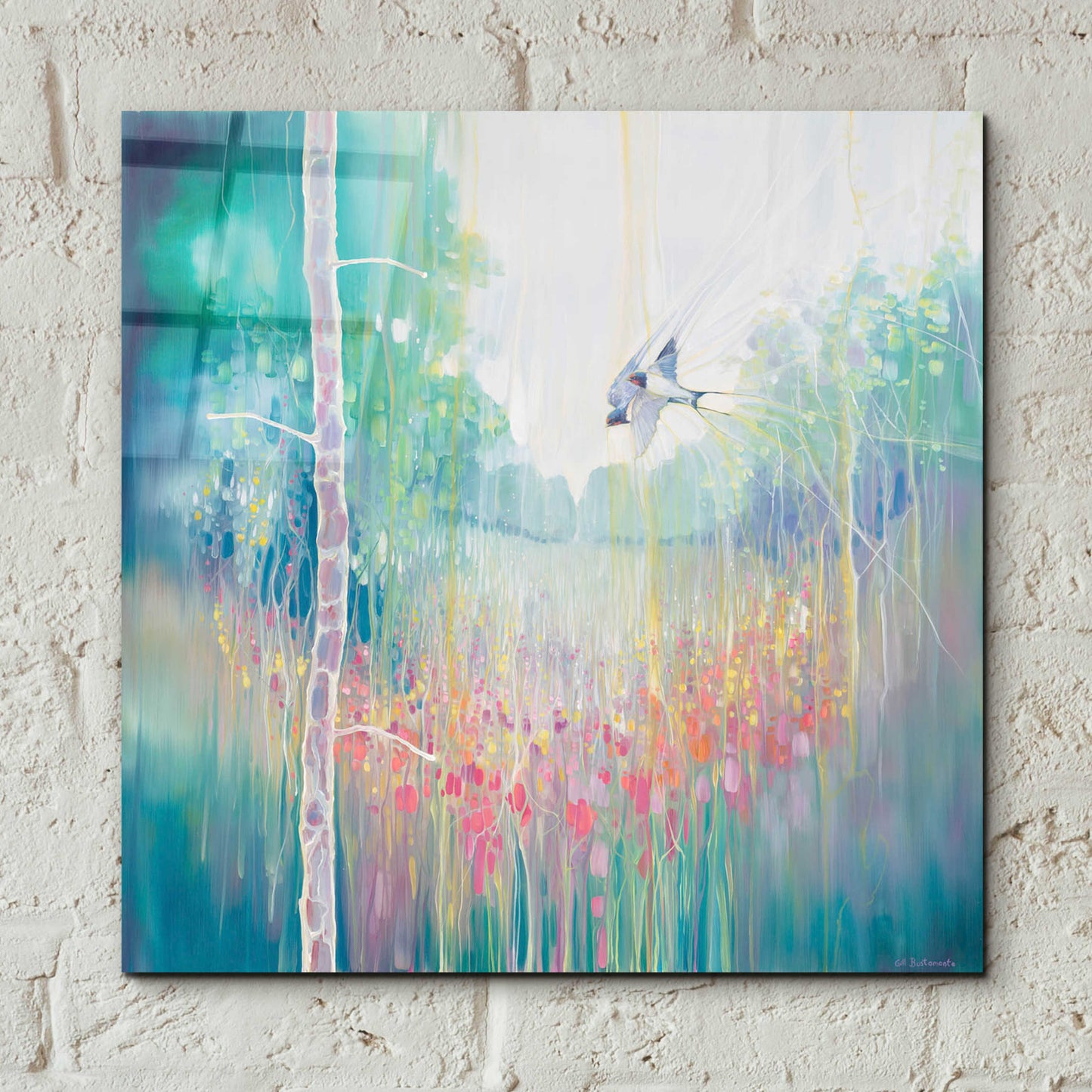 Epic Art 'Weaving Summer' by Gill Bustamante, Acrylic Glass Wall Art,12x12