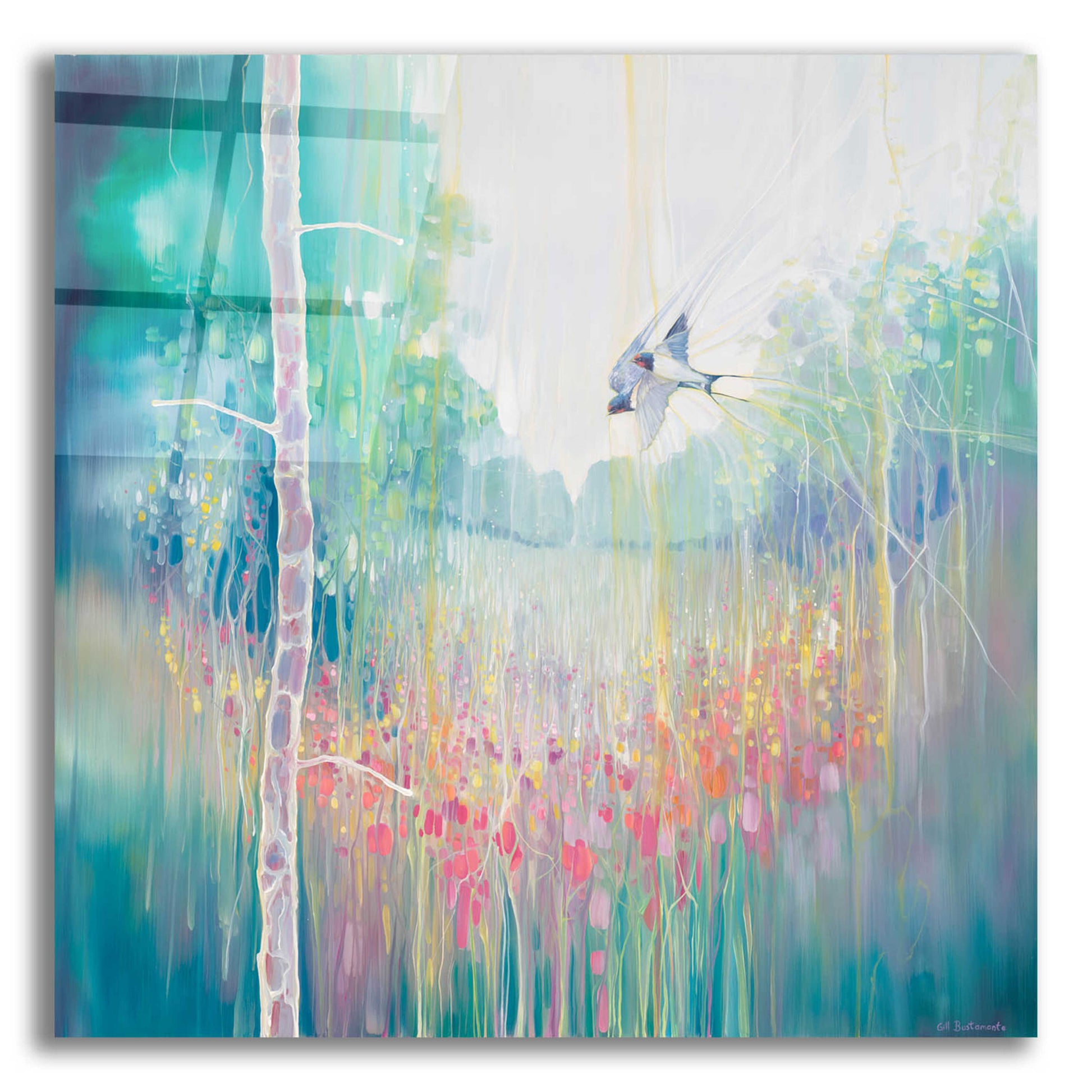 Epic Art 'Weaving Summer' by Gill Bustamante, Acrylic Glass Wall Art,12x12