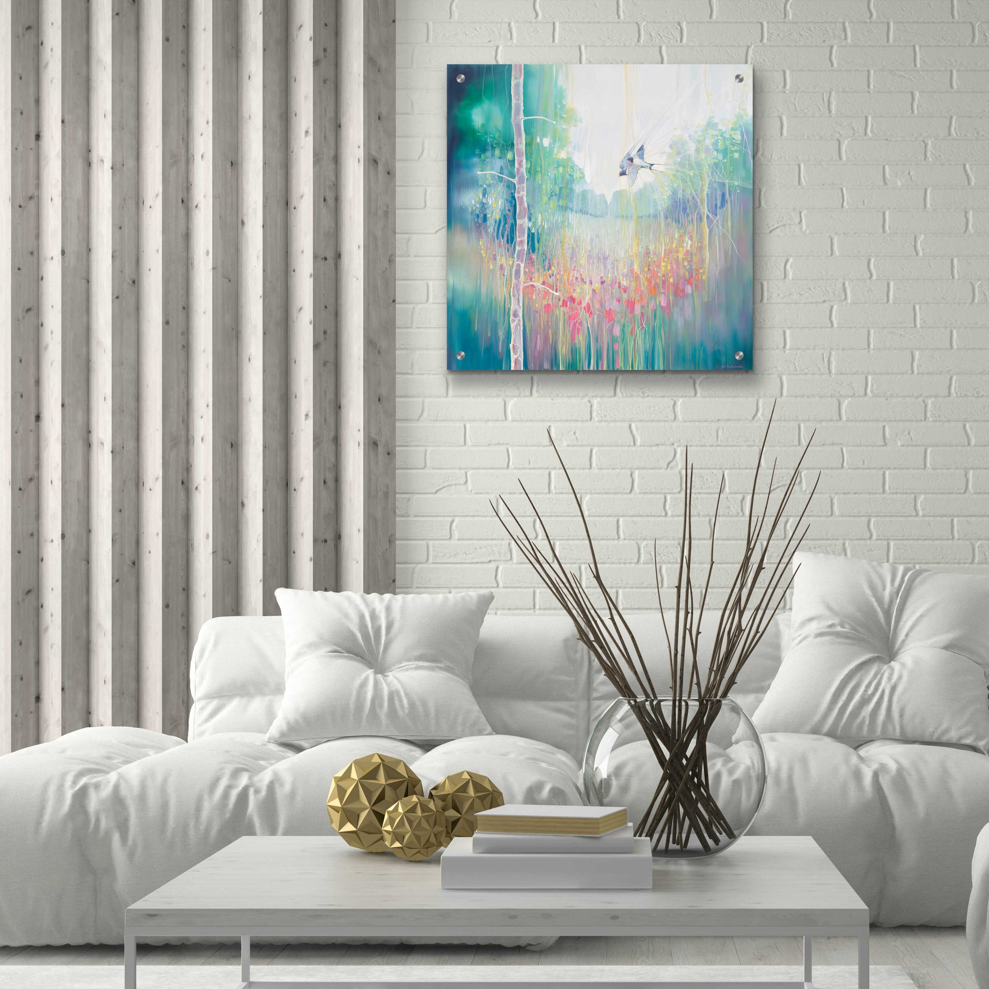 Epic Art 'Weaving Summer' by Gill Bustamante, Acrylic Glass Wall Art,24x24