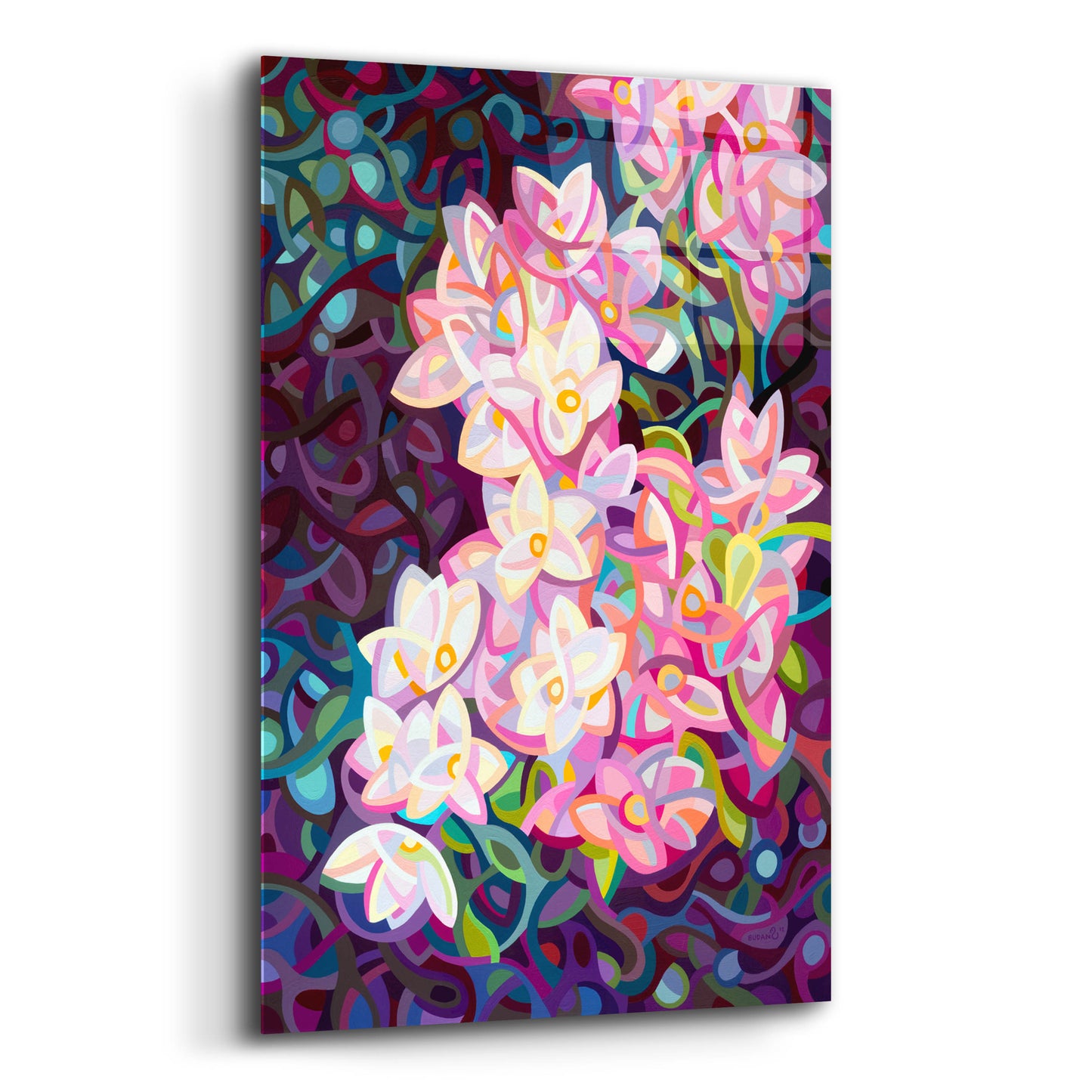 Epic Art 'Cascade' by Mandy Budan, Acrylic Glass Wall Art,12x16