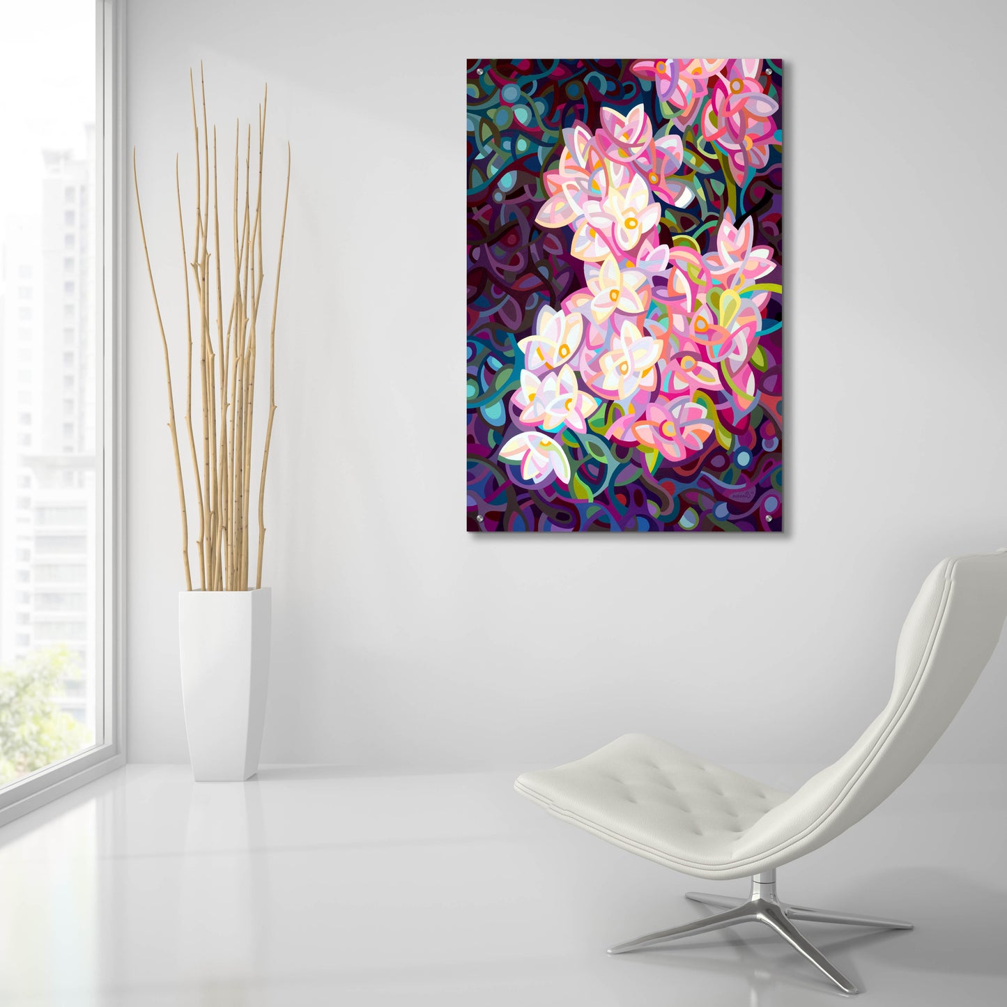 Epic Art 'Cascade' by Mandy Budan, Acrylic Glass Wall Art,24x36