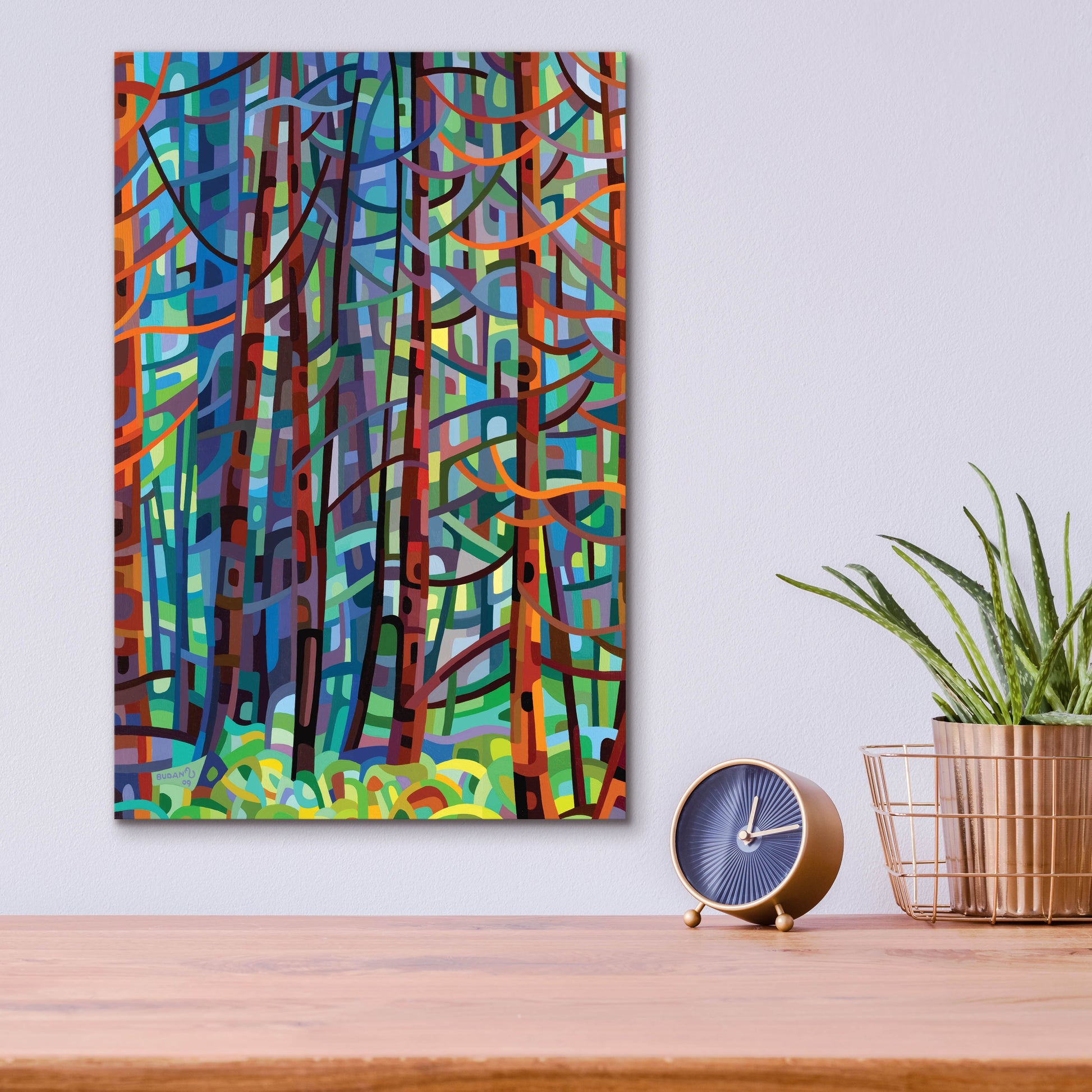 Epic Art 'In A Pine Forest' by Mandy Budan, Acrylic Glass Wall Art,12x16