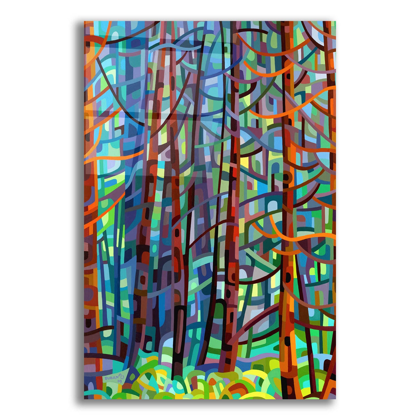 Epic Art 'In A Pine Forest' by Mandy Budan, Acrylic Glass Wall Art,16x24