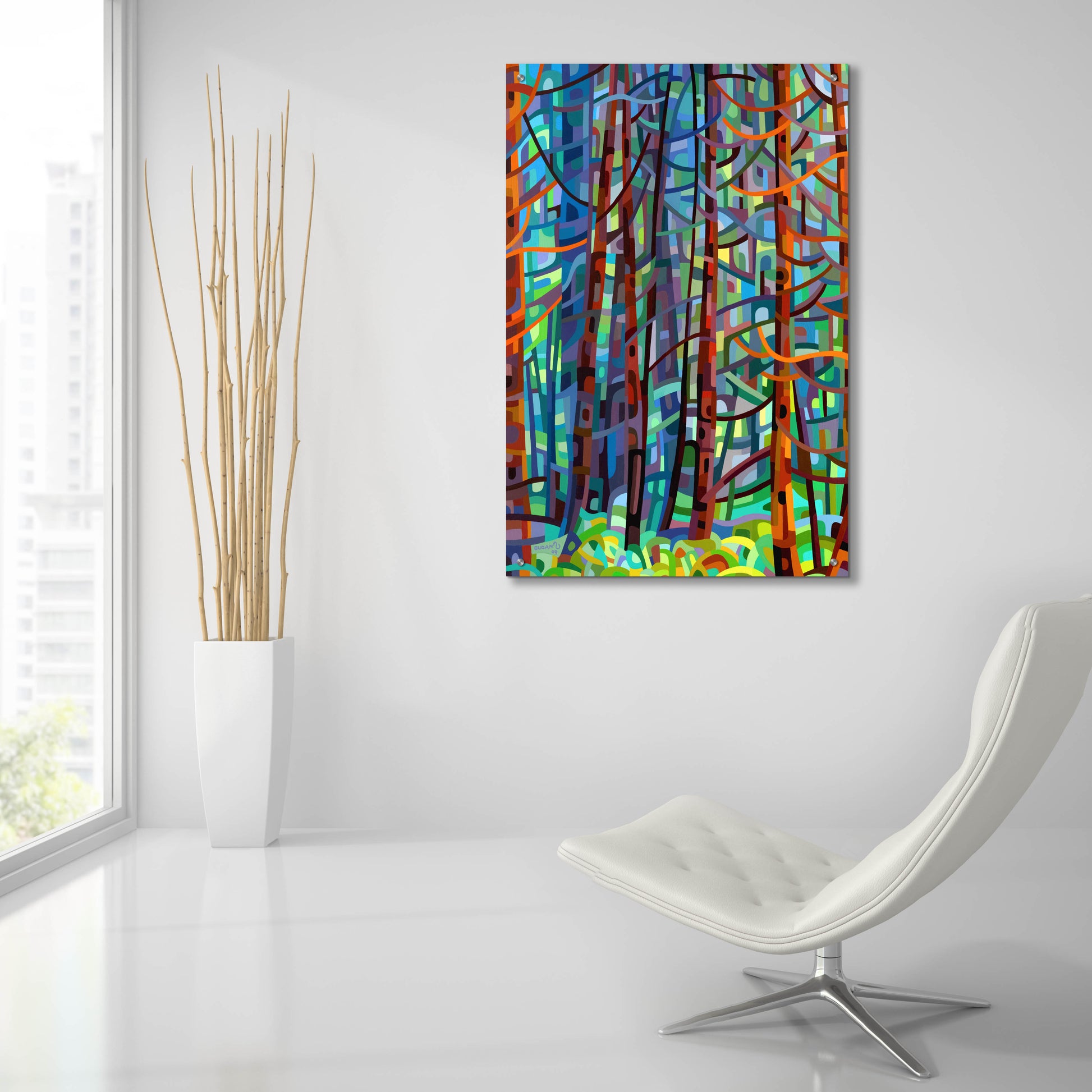 Epic Art 'In A Pine Forest' by Mandy Budan, Acrylic Glass Wall Art,24x36