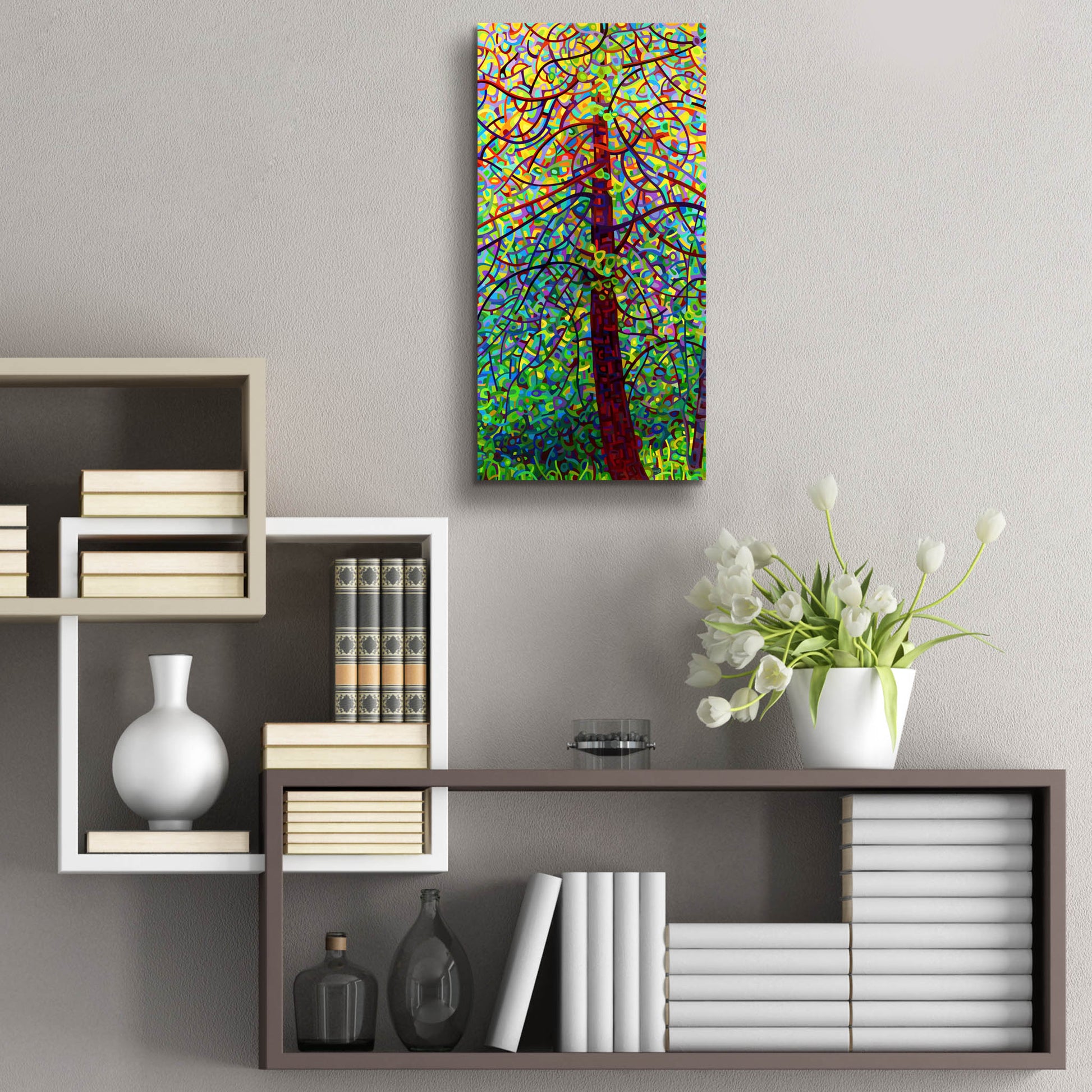 Epic Art 'Kaleidoscope' by Mandy Budan, Acrylic Glass Wall Art,12x24