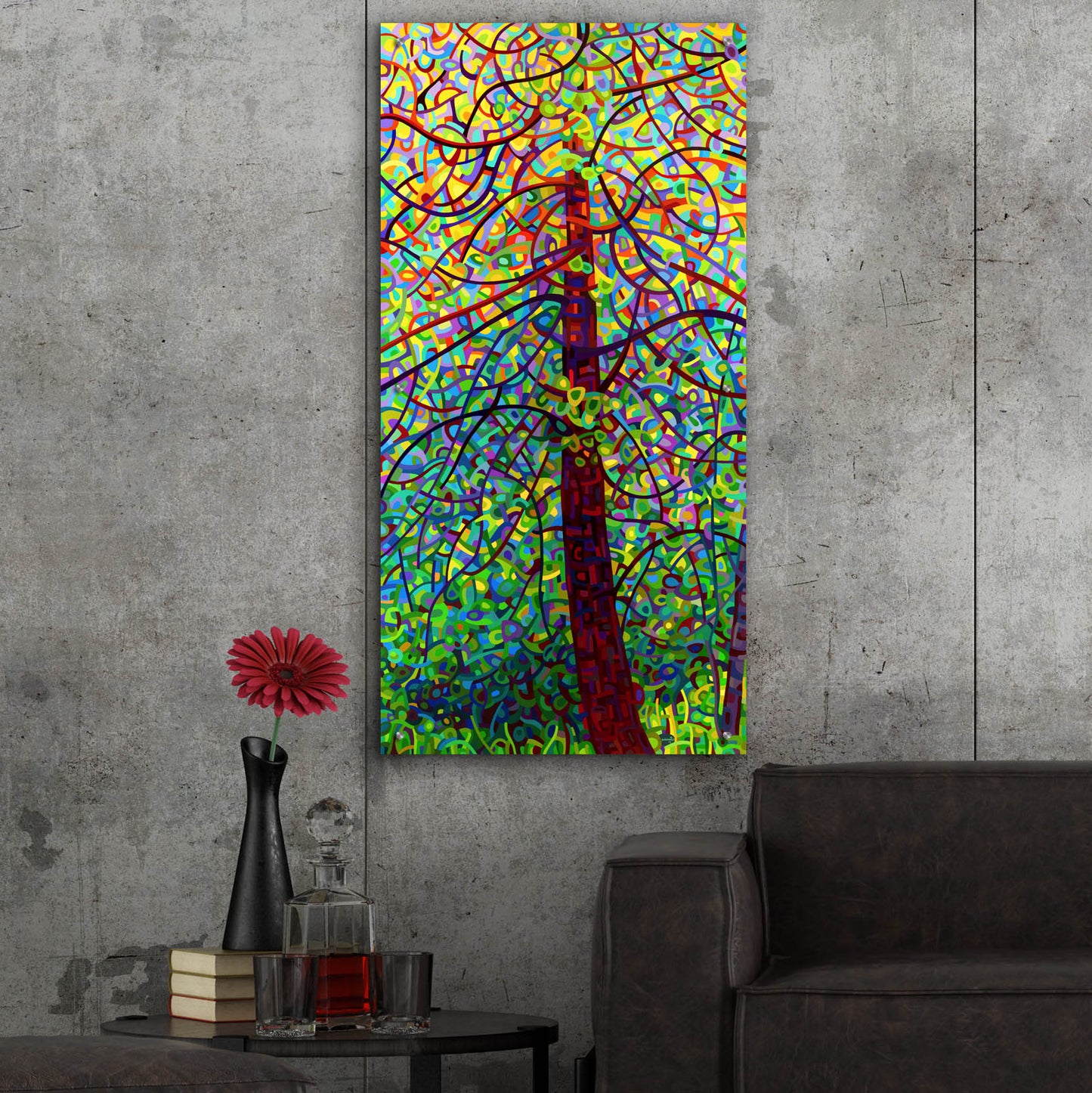 Epic Art 'Kaleidoscope' by Mandy Budan, Acrylic Glass Wall Art,24x48