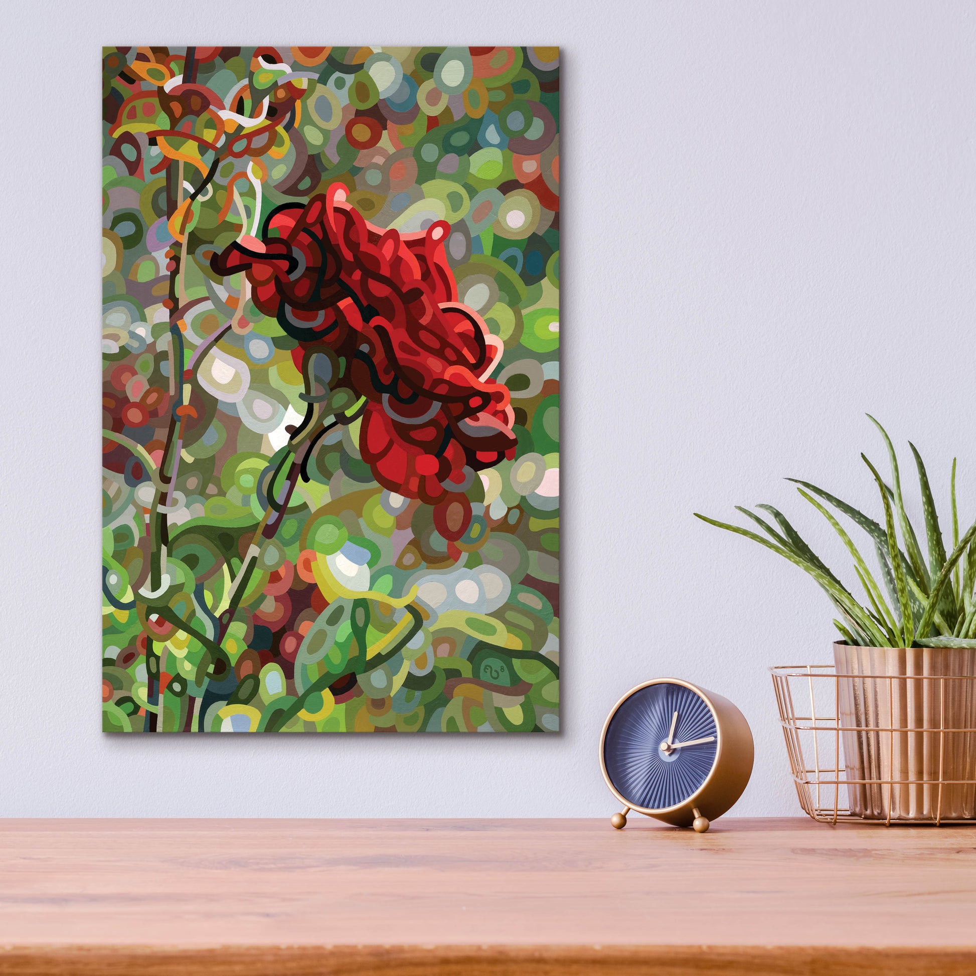 Epic Art 'Last Rose Of Summer' by Mandy Budan, Acrylic Glass Wall Art,12x16