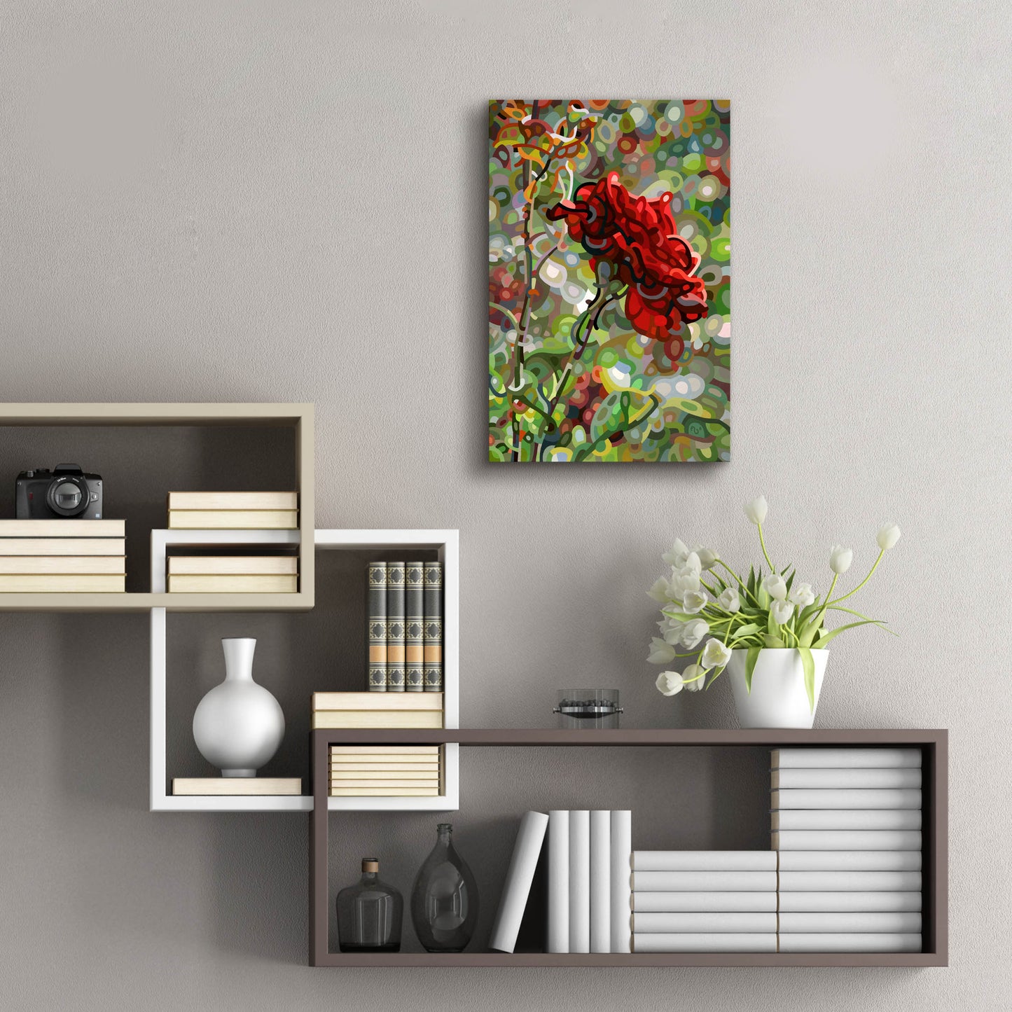 Epic Art 'Last Rose Of Summer' by Mandy Budan, Acrylic Glass Wall Art,16x24