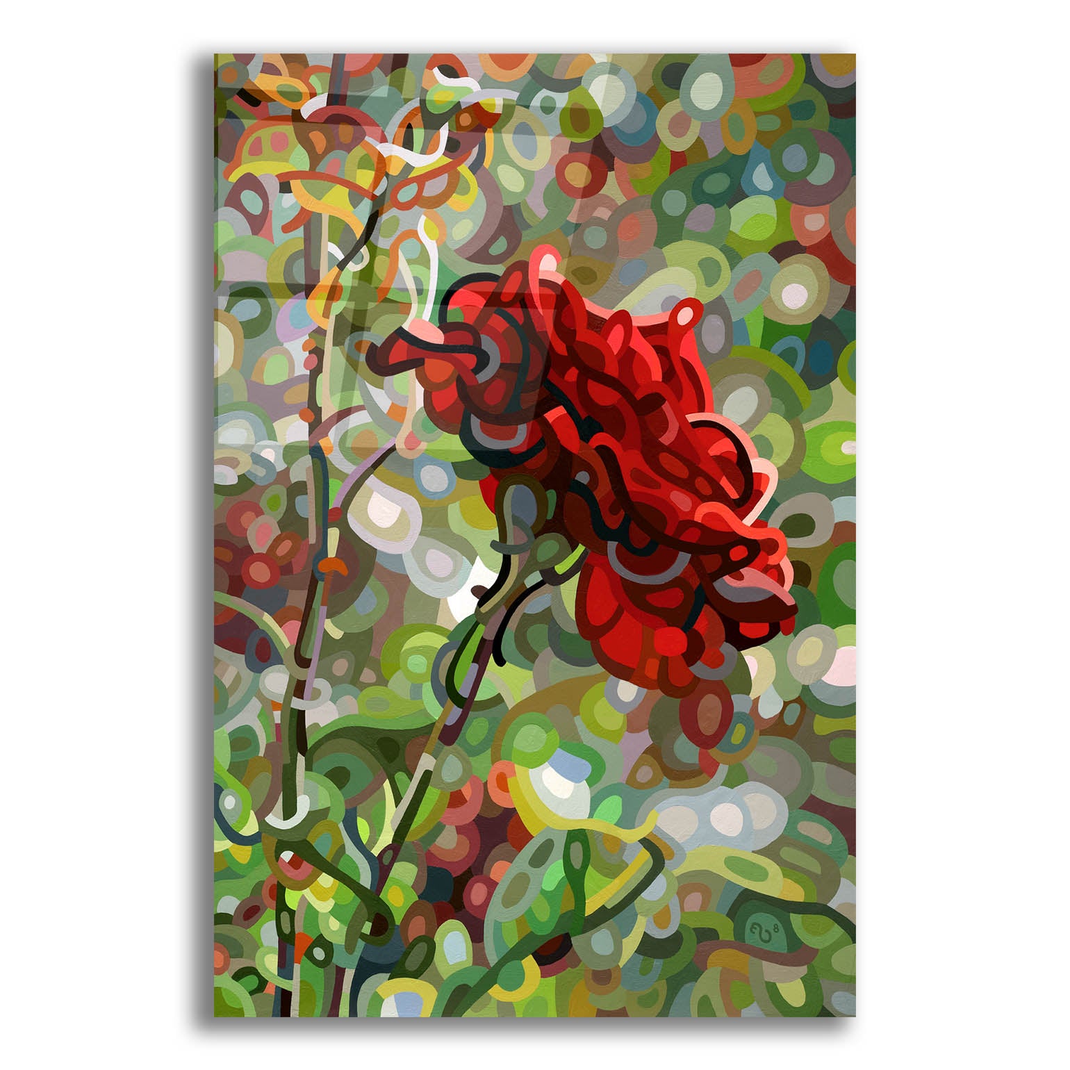 Epic Art 'Last Rose Of Summer' by Mandy Budan, Acrylic Glass Wall Art,16x24