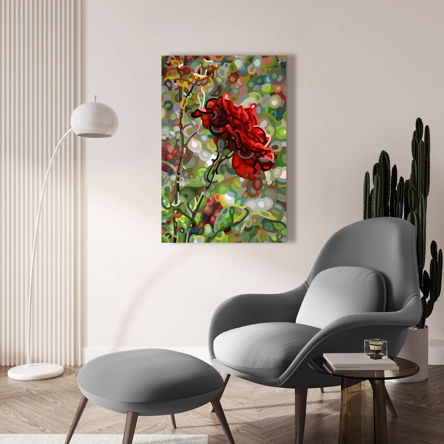 Epic Art 'Last Rose Of Summer' by Mandy Budan, Acrylic Glass Wall Art,24x36