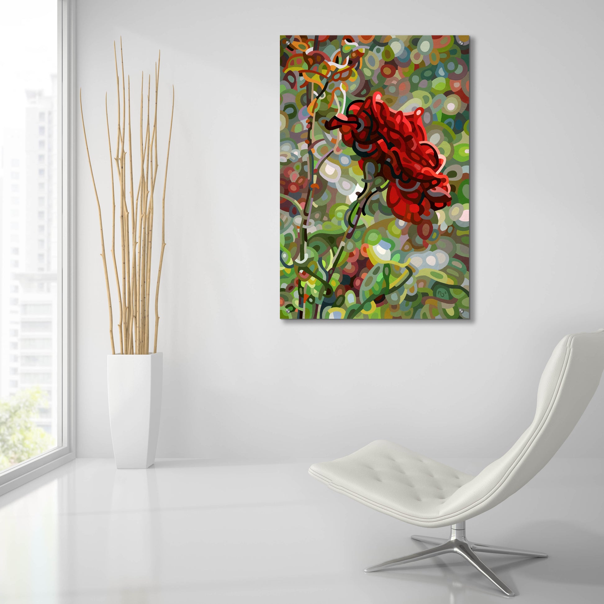 Epic Art 'Last Rose Of Summer' by Mandy Budan, Acrylic Glass Wall Art,24x36