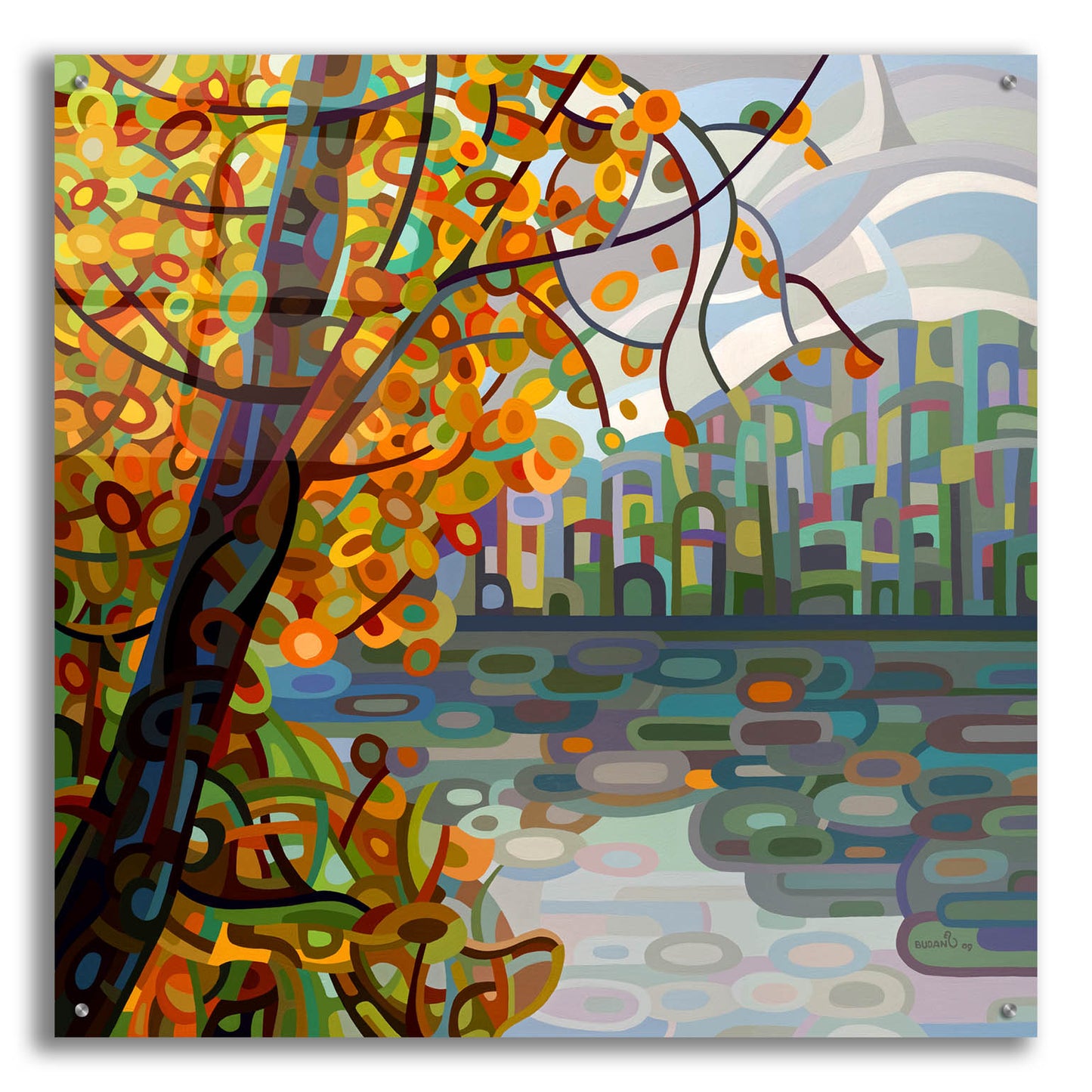 Epic Art 'Reflections' by Mandy Budan, Acrylic Glass Wall Art,36x36