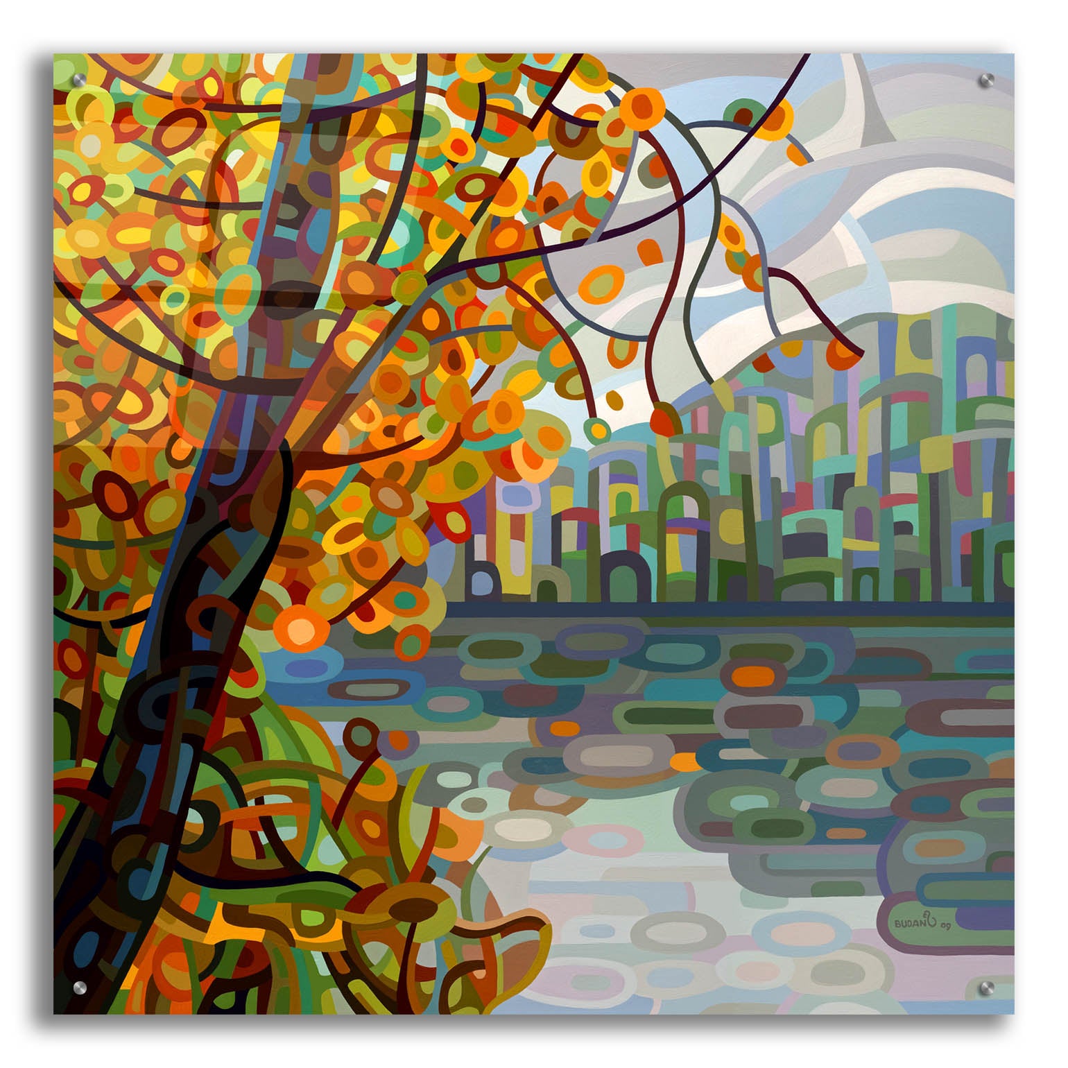 Epic Art 'Reflections' by Mandy Budan, Acrylic Glass Wall Art,36x36