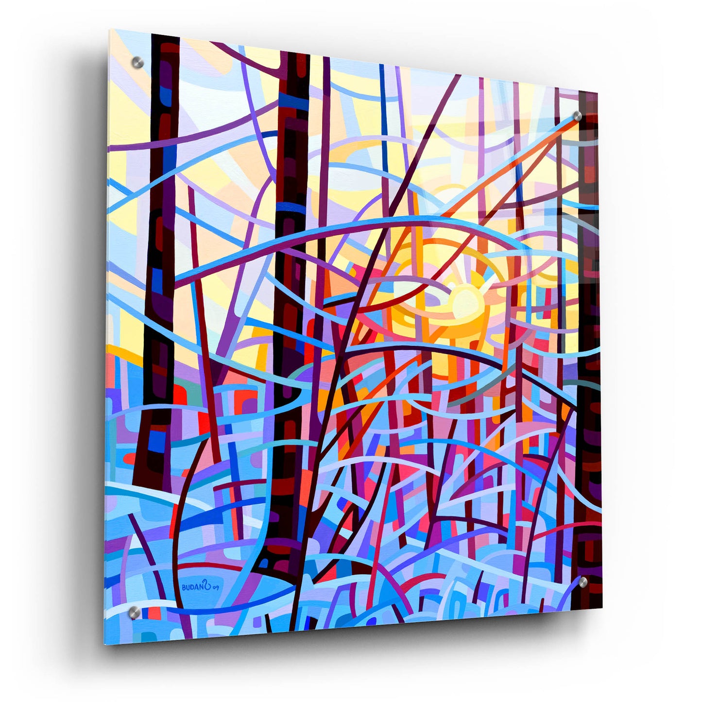 Epic Art 'Sunrise' by Mandy Budan, Acrylic Glass Wall Art,24x24