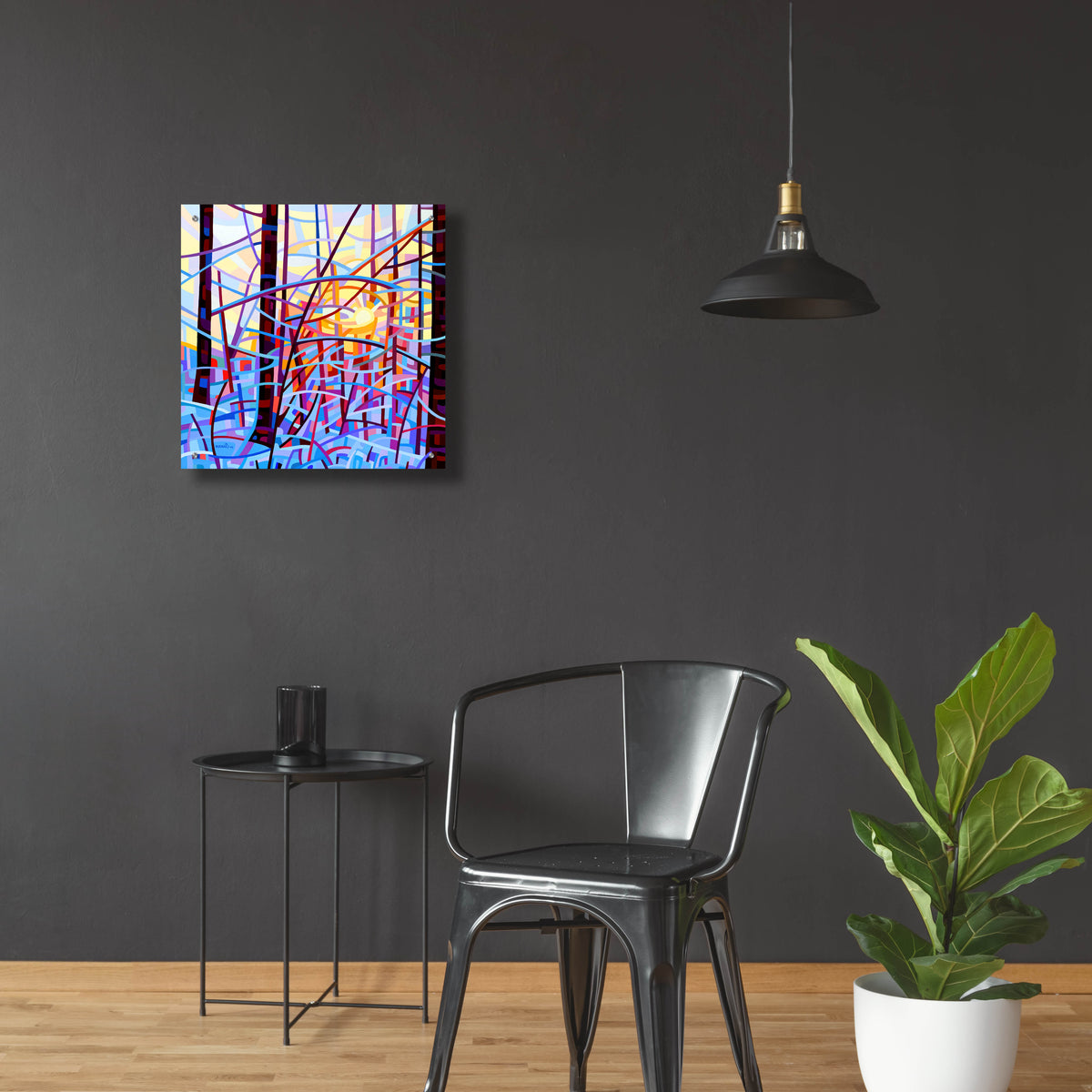Epic Art 'Sunrise' by Mandy Budan, Acrylic Glass Wall Art,24x24