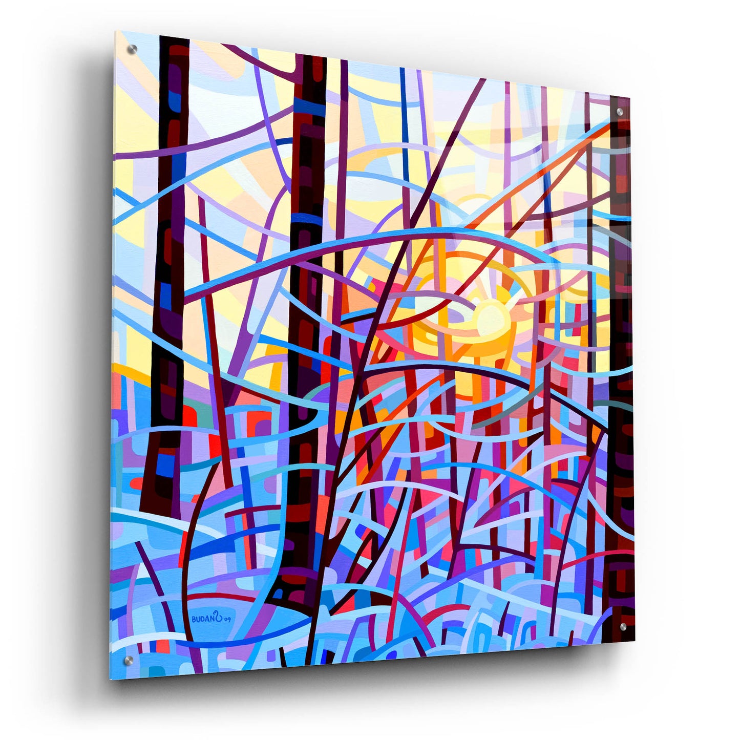 Epic Art 'Sunrise' by Mandy Budan, Acrylic Glass Wall Art,36x36