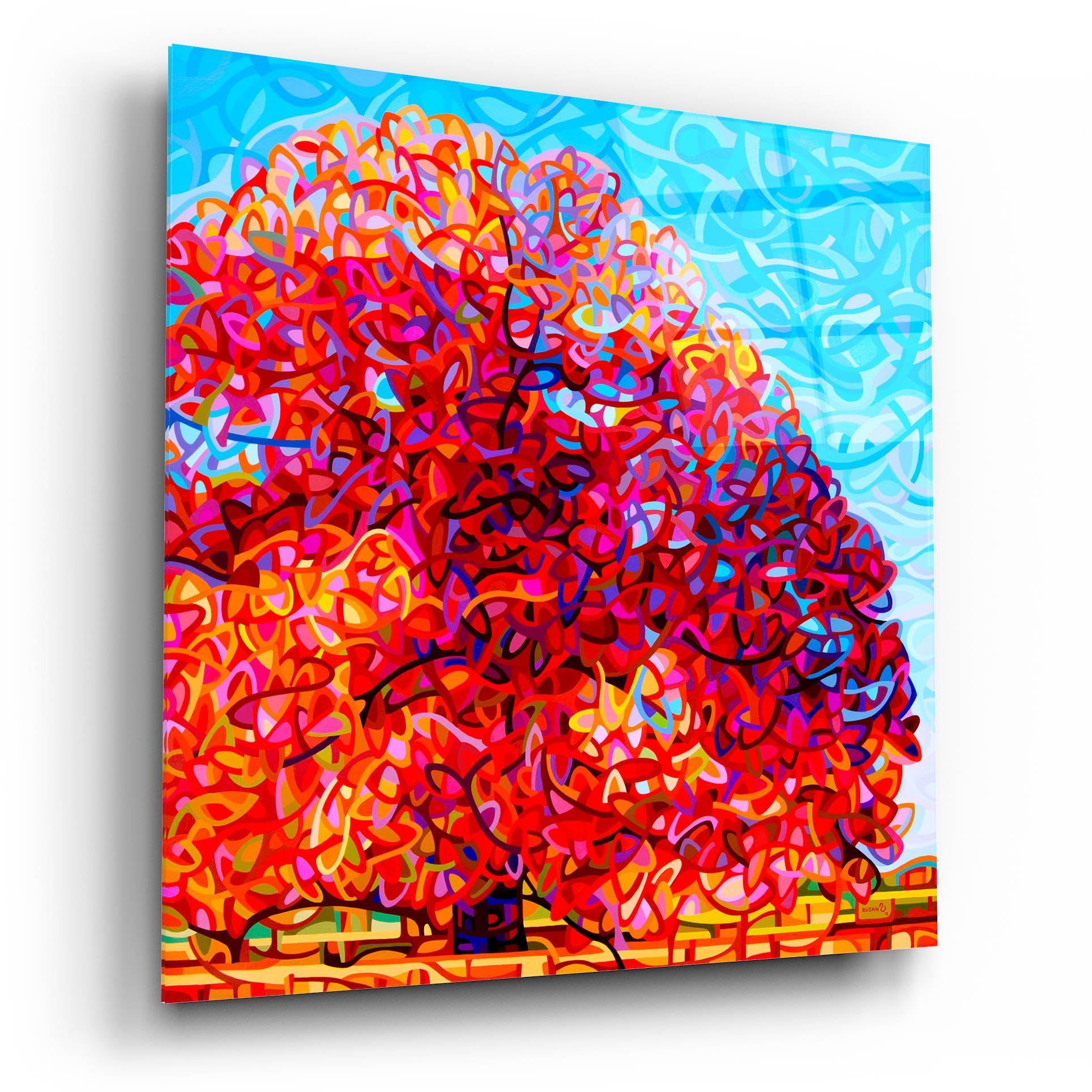 Epic Art 'Buddha Tree' by Mandy Budan, Acrylic Glass Wall Art,12x12