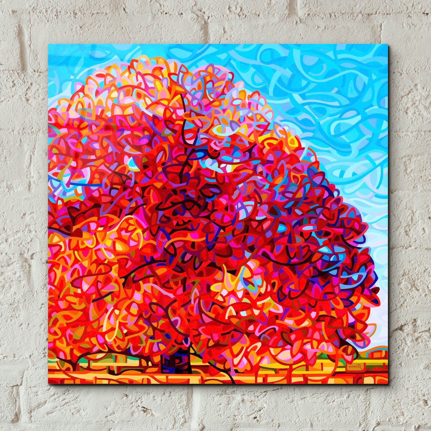 Epic Art 'Buddha Tree' by Mandy Budan, Acrylic Glass Wall Art,12x12