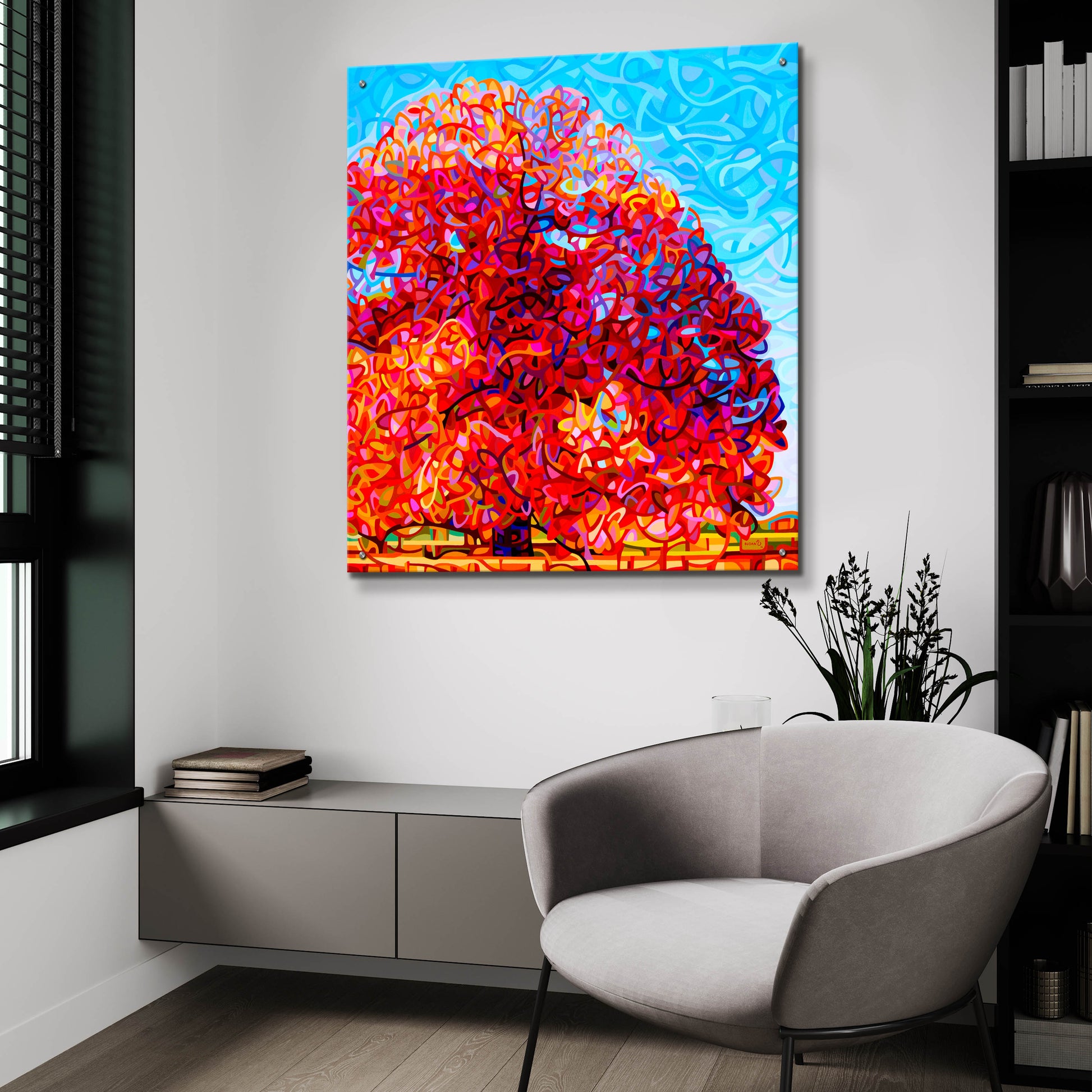 Epic Art 'Buddha Tree' by Mandy Budan, Acrylic Glass Wall Art,36x36