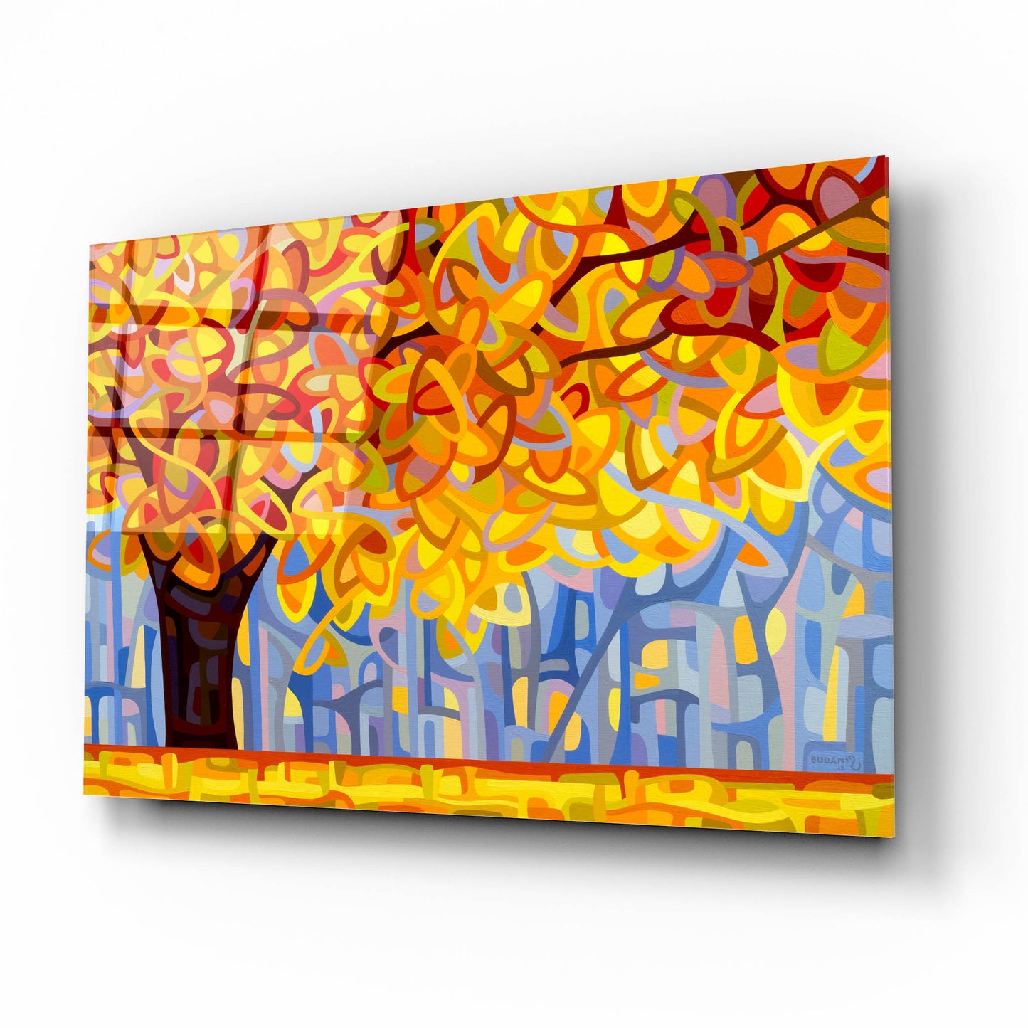 Epic Art 'October Gold' by Mandy Budan, Acrylic Glass Wall Art,16x12