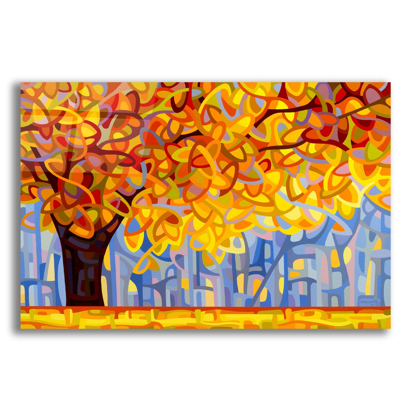 Epic Art 'October Gold' by Mandy Budan, Acrylic Glass Wall Art,16x12