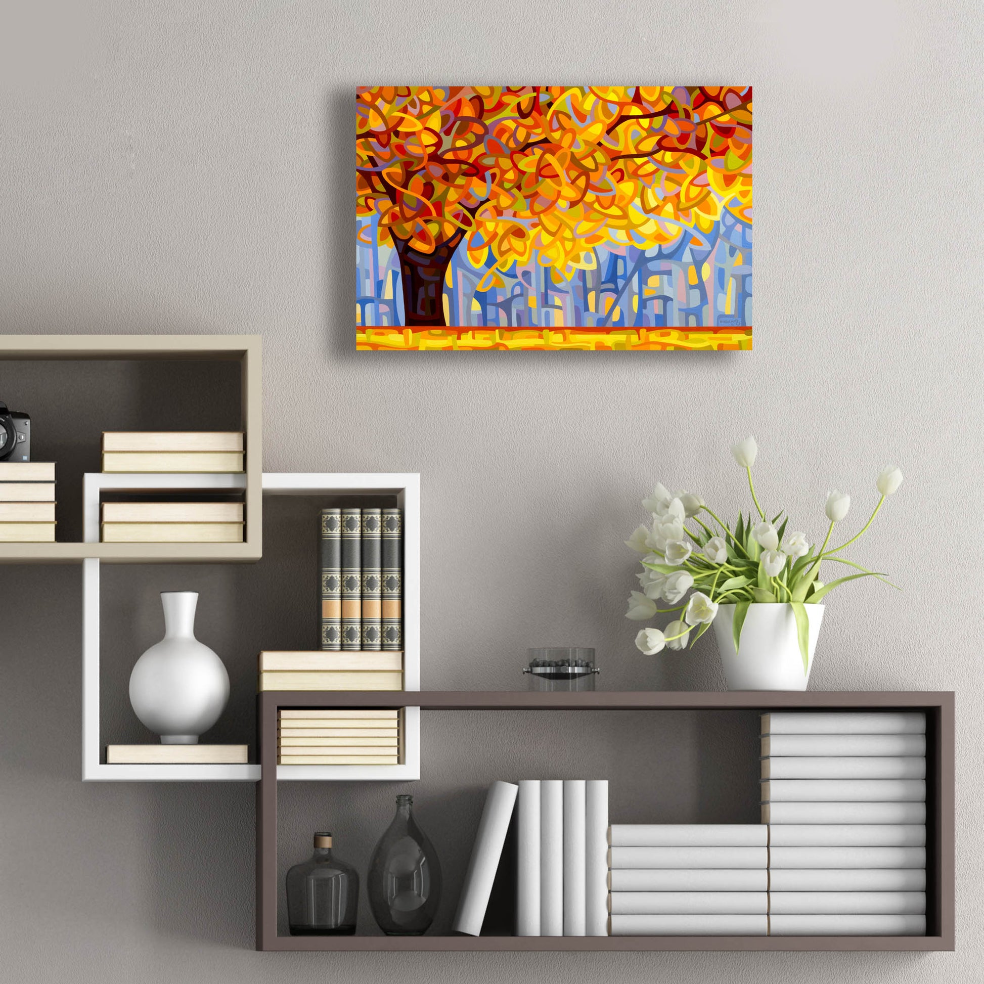 Epic Art 'October Gold' by Mandy Budan, Acrylic Glass Wall Art,24x16