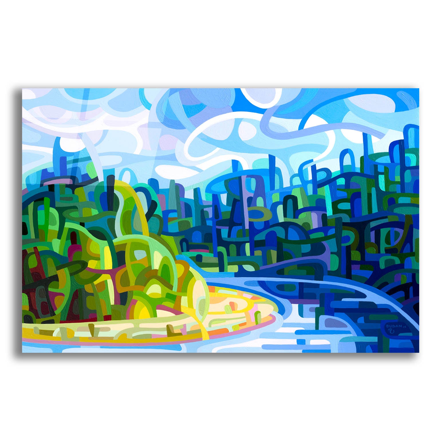 Epic Art 'July Progression' by Mandy Budan, Acrylic Glass Wall Art,16x12