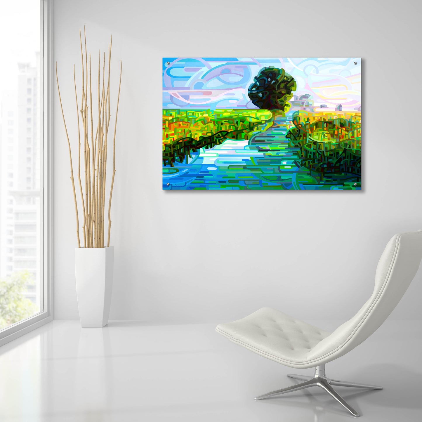 Epic Art 'Ebb And Flow' by Mandy Budan, Acrylic Glass Wall Art,36x24