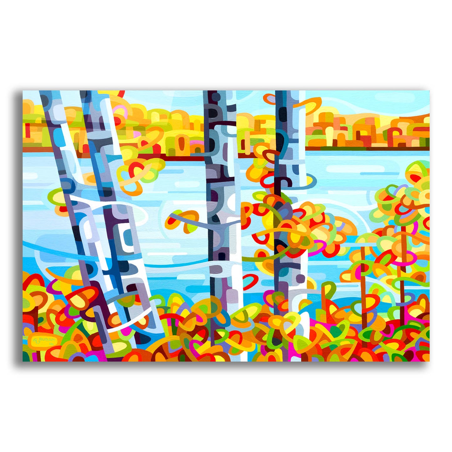 Epic Art 'Lakeside' by Mandy Budan, Acrylic Glass Wall Art,16x12