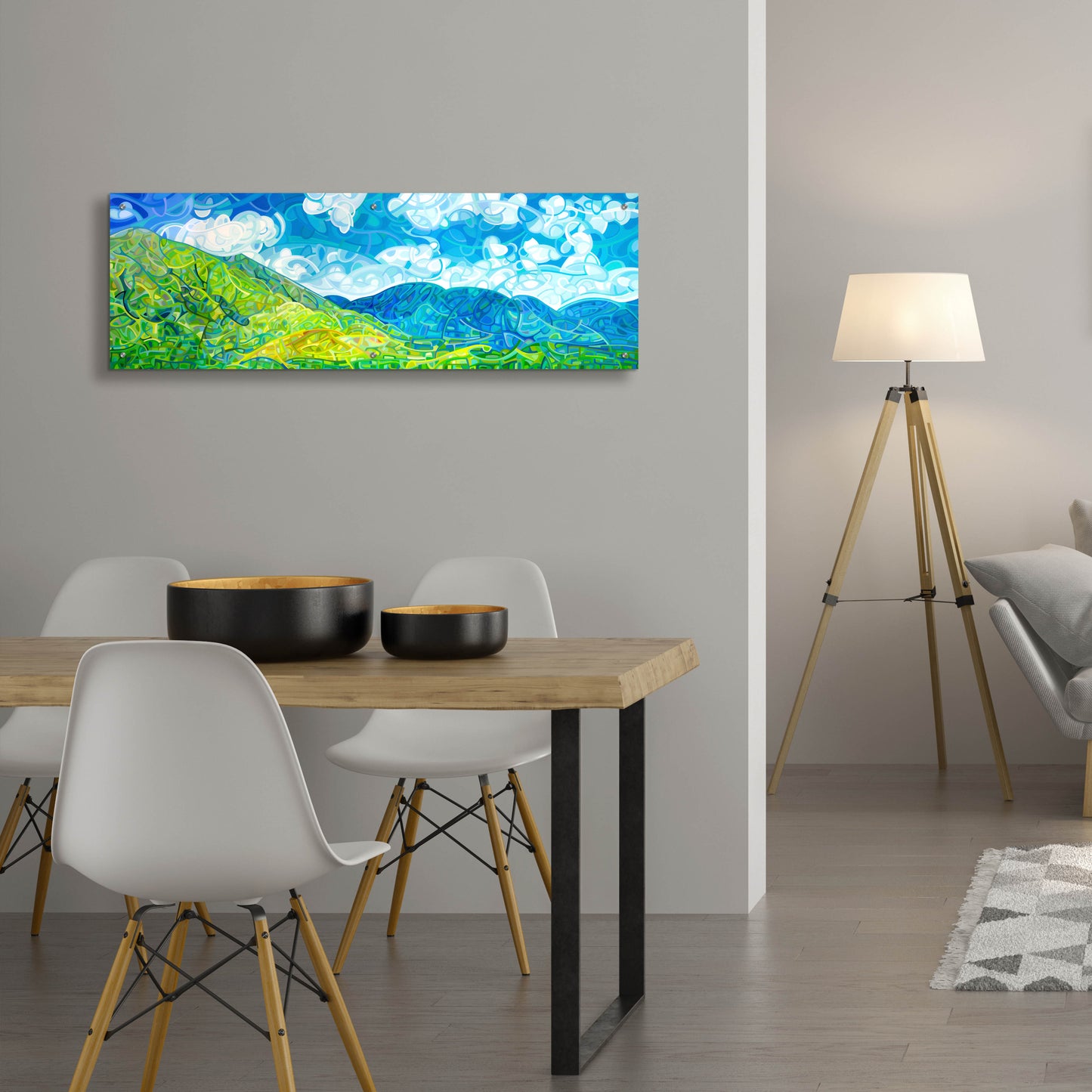 Epic Art 'Emerald Moments' by Mandy Budan, Acrylic Glass Wall Art,48x16