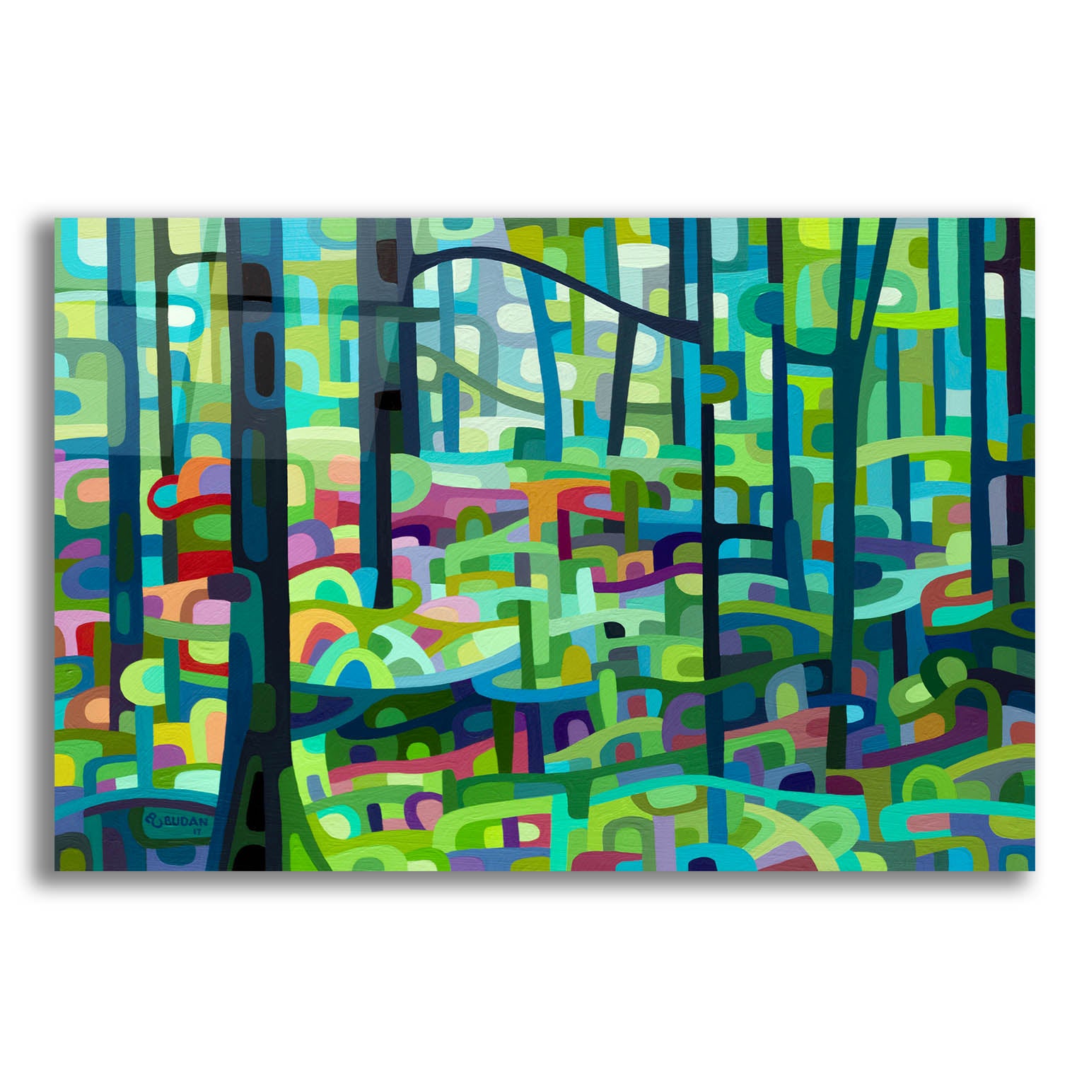 Epic Art 'Celadon Morning' by Mandy Budan, Acrylic Glass Wall Art,16x12