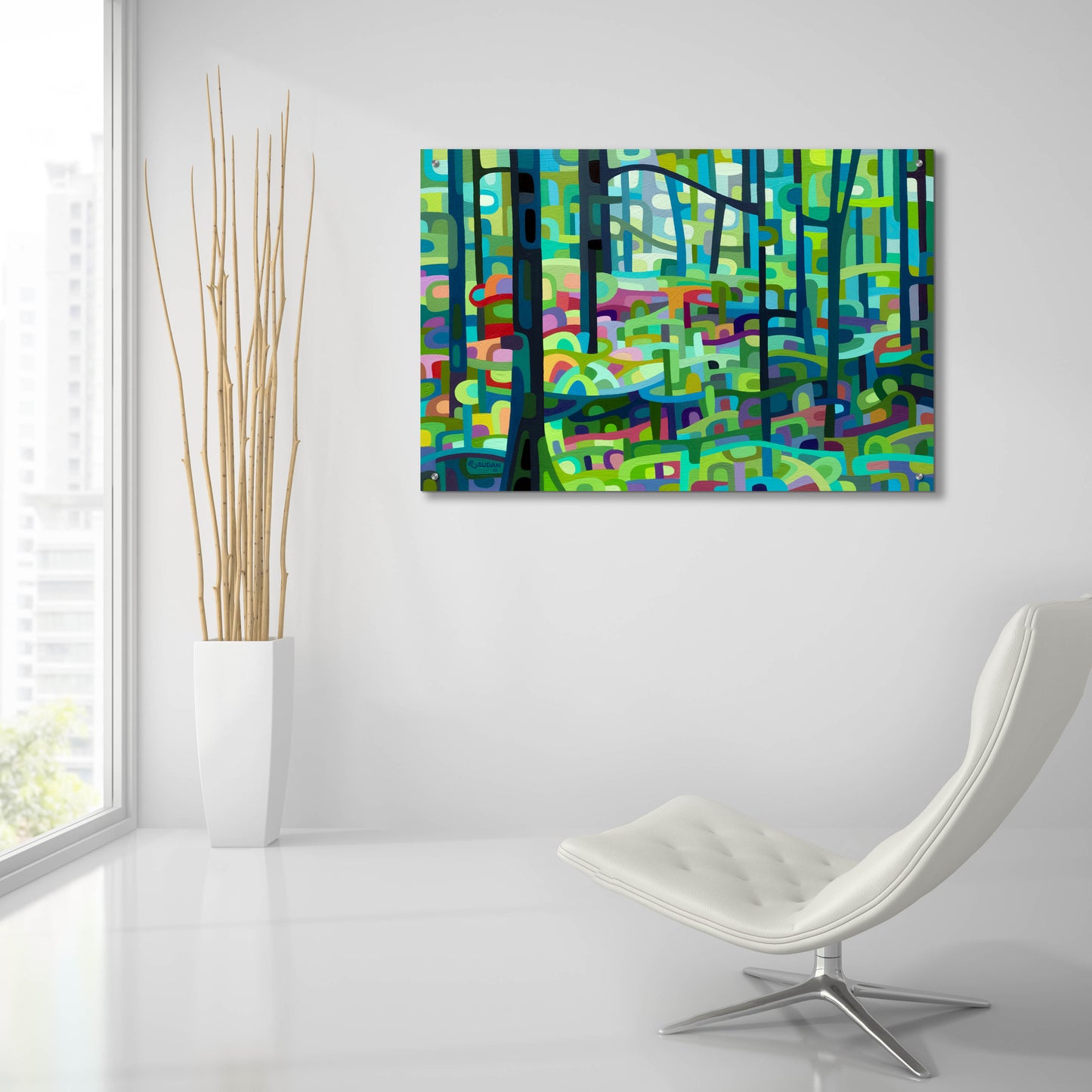 Epic Art 'Celadon Morning' by Mandy Budan, Acrylic Glass Wall Art,36x24